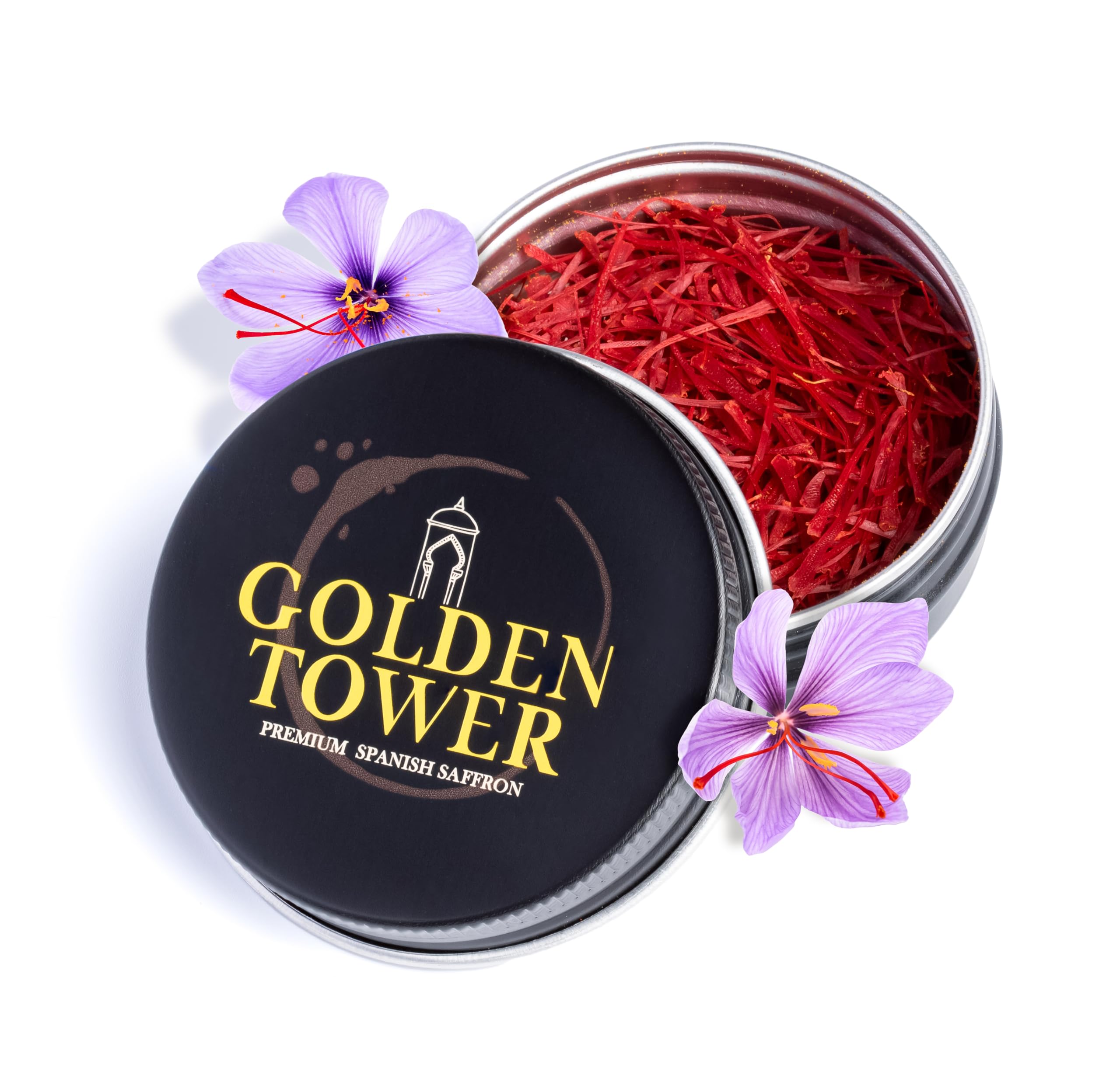 Golden Tower Pure Red Saffron Threads - Premium Grade for Cooking & Tea (4g)