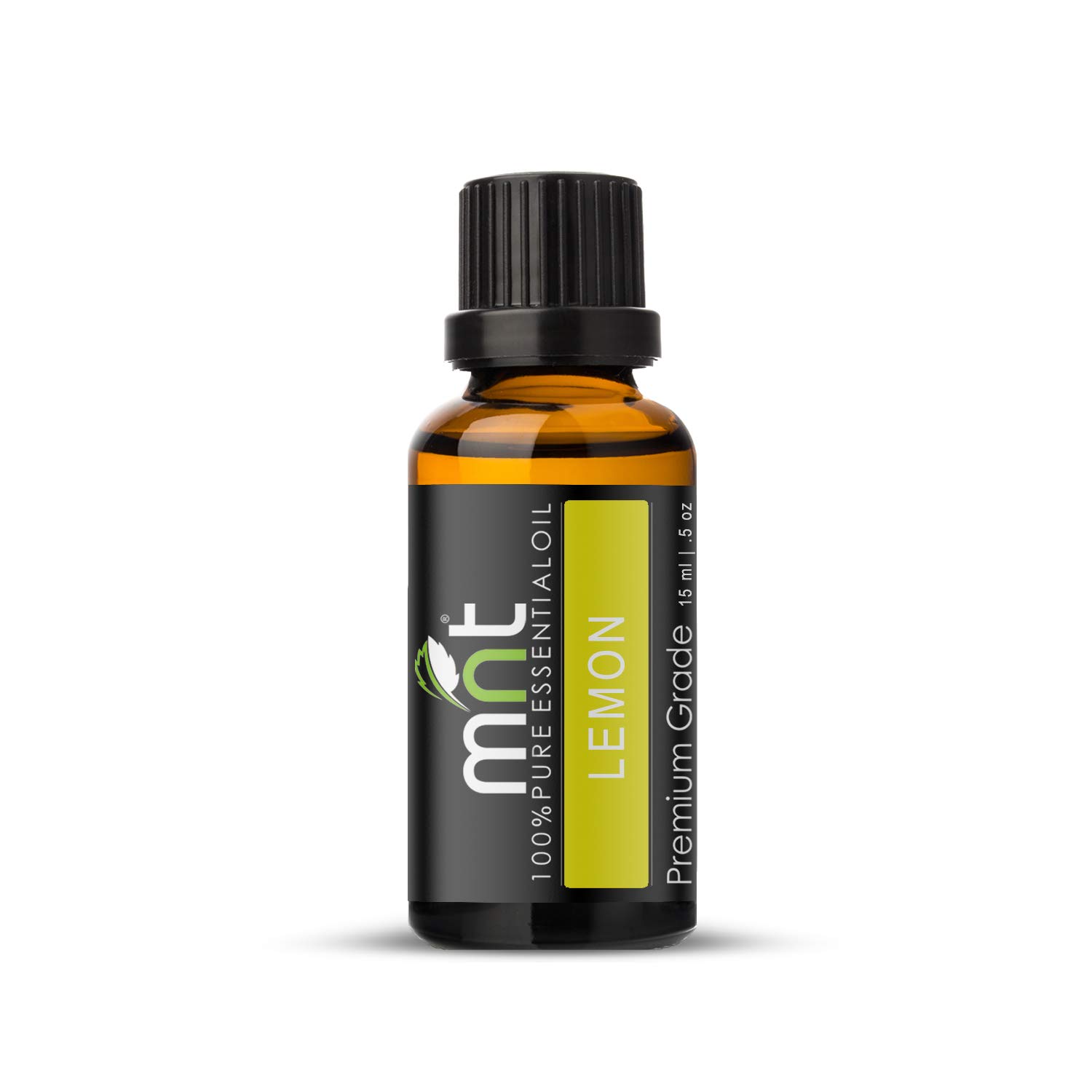 100% Pure & Natural MNT Lemon Essential Oil - Therapeutic Grade for Skin, Hair, Body & Aromatherapy (15ml) | Boost Mood, DIY Beauty & Home Fragrance