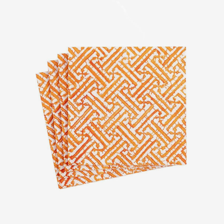 Caspari Fretwork Napkins - Elegant Lace Design Paper Napkins for Weddings, Parties & Special Occasions