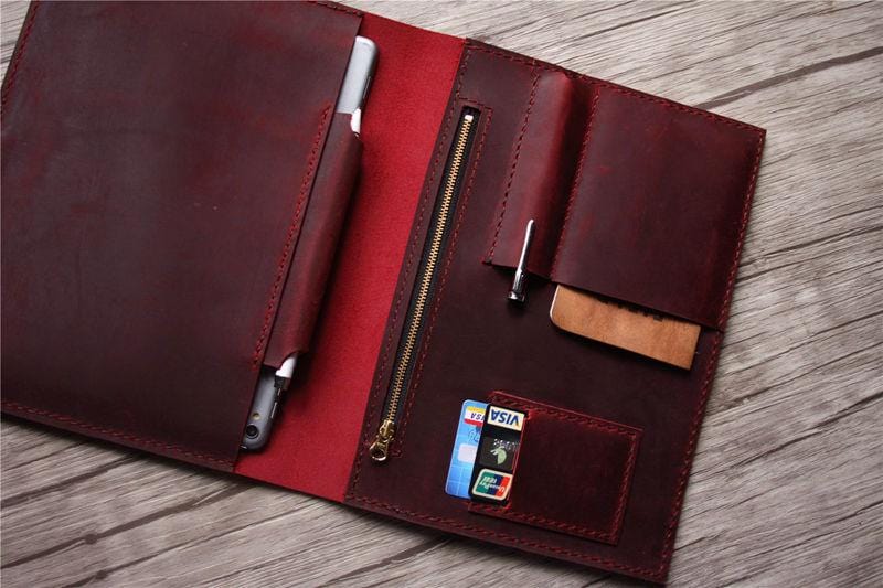 Premium Women's Leather Surface Pro Cover Sleeve Case - Protective & Stylish Laptop Sleeve for Microsoft Surface Pro 7/6/5/4 - Perfect for Work, Travel & School Accessories
