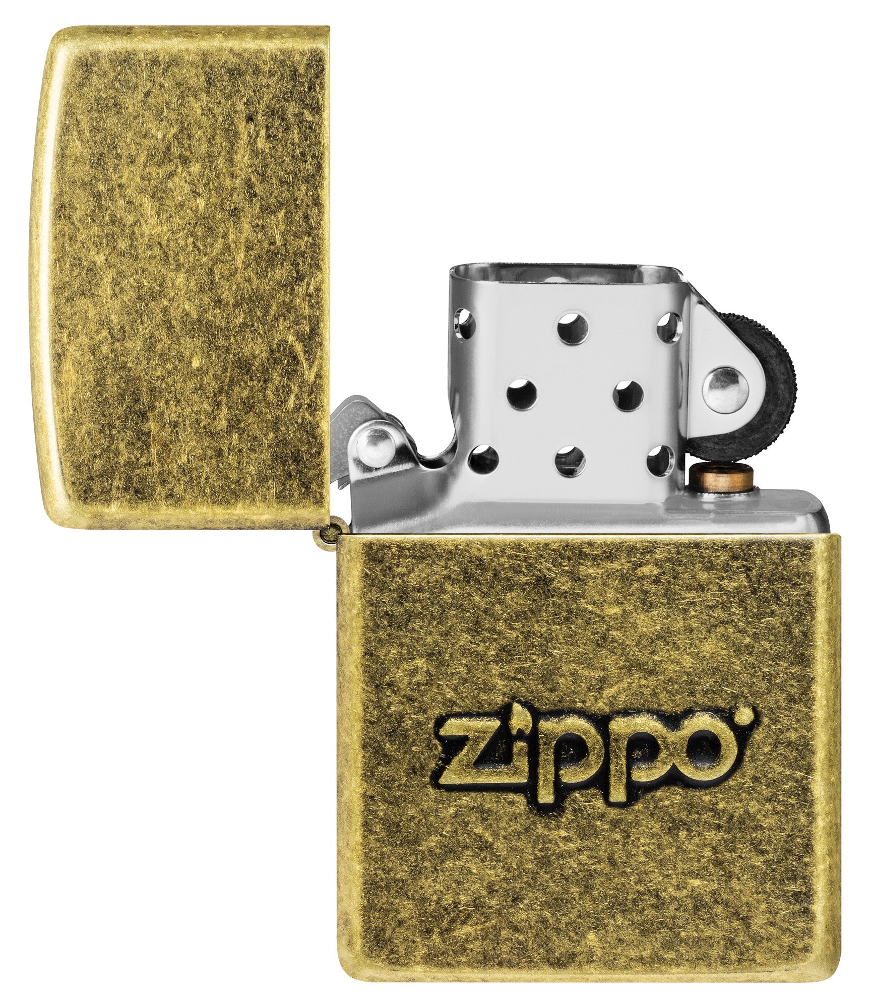 Vintage Zippo Lighter with Antique Stamp Design - Collectible Windproof Lighter for Outdoor Camping, Hiking & Everyday Carry (EDC)