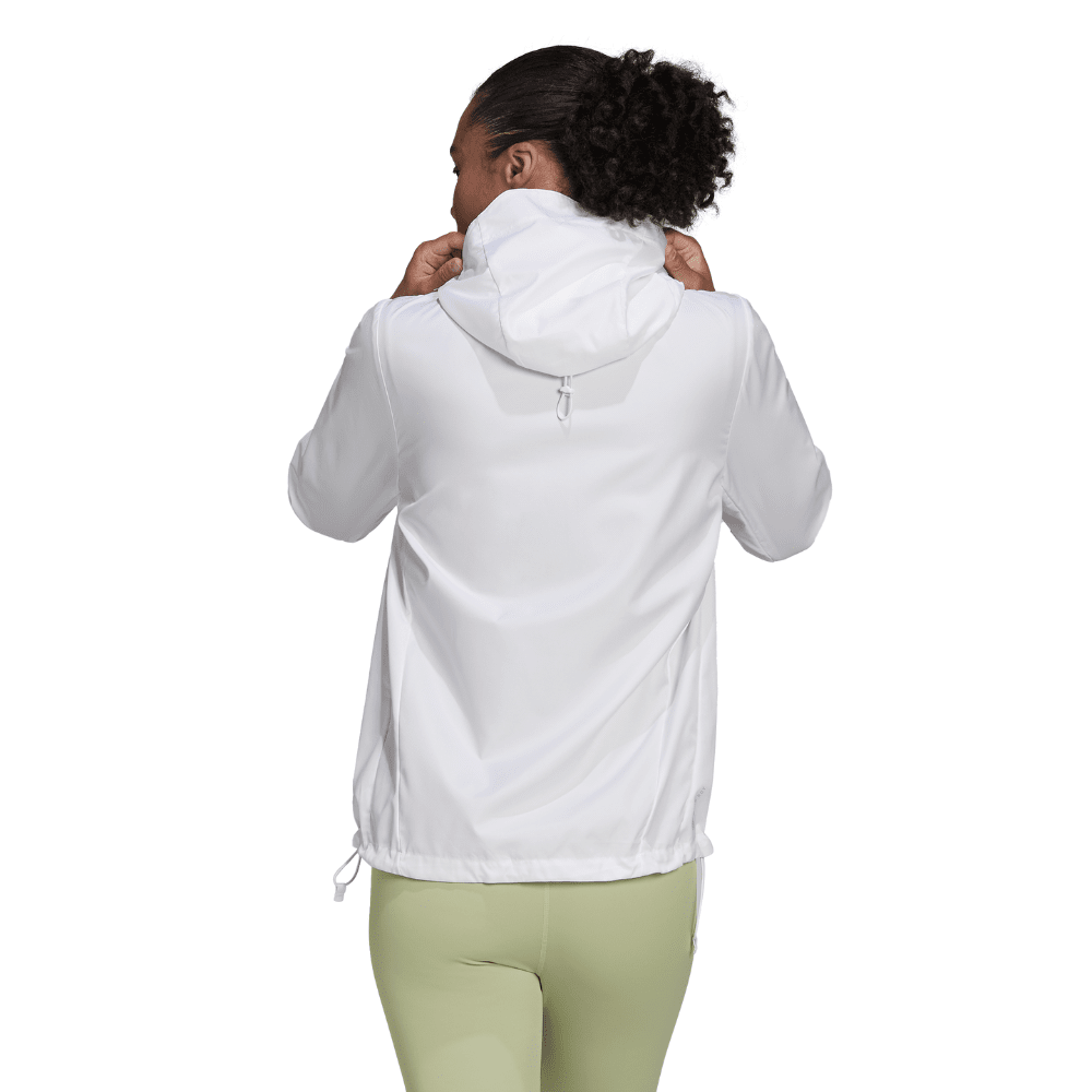 Adidas Women's Own the Run Lightweight Hooded Windbreaker Jacket - Water-Resistant Running & Training Outerwear for Jogging, Gym & Outdoor Activities
