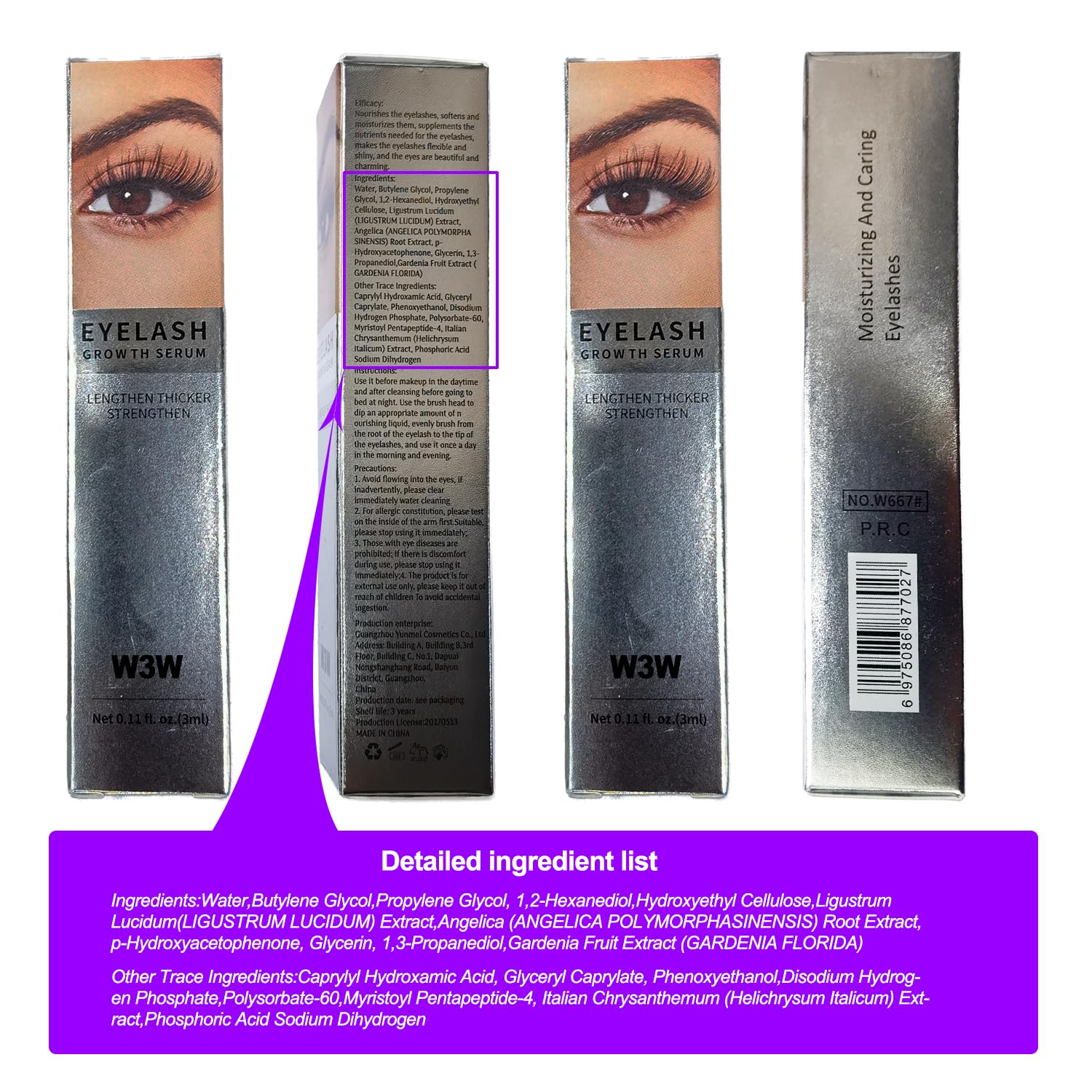 Best Eyelash Growth Serum for Longer & Thicker Lashes - Vegan, Cruelty-Free Lash Enhancer for Natural Looking Volume - Perfect for Nighttime Routine & Special Occasions (1PC)