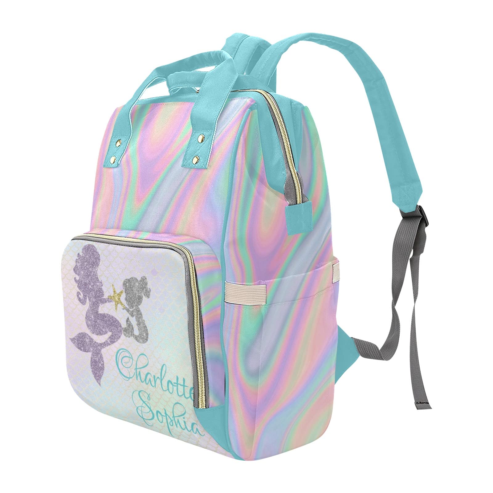 Custom Unicorn Diaper Backpack - Personalized Baby Gift for Parents