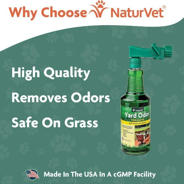 NaturVet Yard Odor Eliminator Spray - Dog & Pet Safe Outdoor Odor Neutralizer for Grass, Patio & Lawn - Eliminates Urine, Feces & Pet Smells