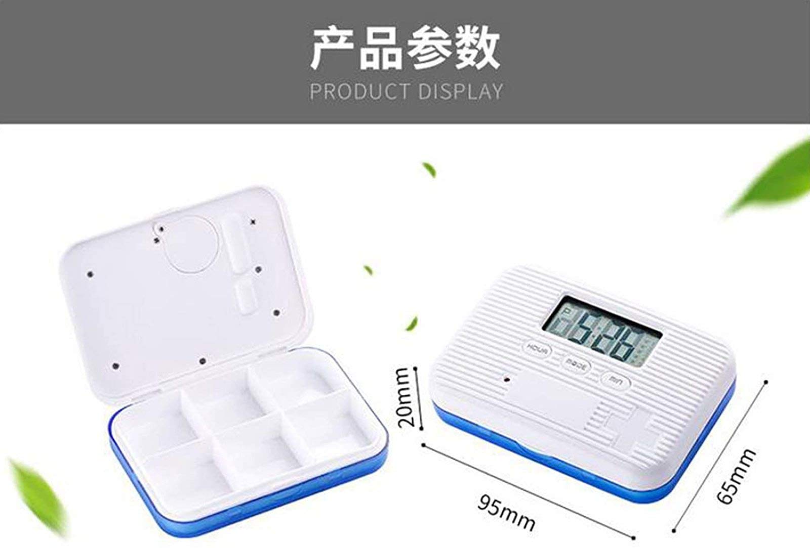 Automatic Pill Dispenser 2 Pack - Digital Medication Organizer with 5 Alarms & Timer, Electronic Pill Box with LCD Screen for Parkinson's Patients (Grey) - Perfect for Daily Medication Management at Home or Travel