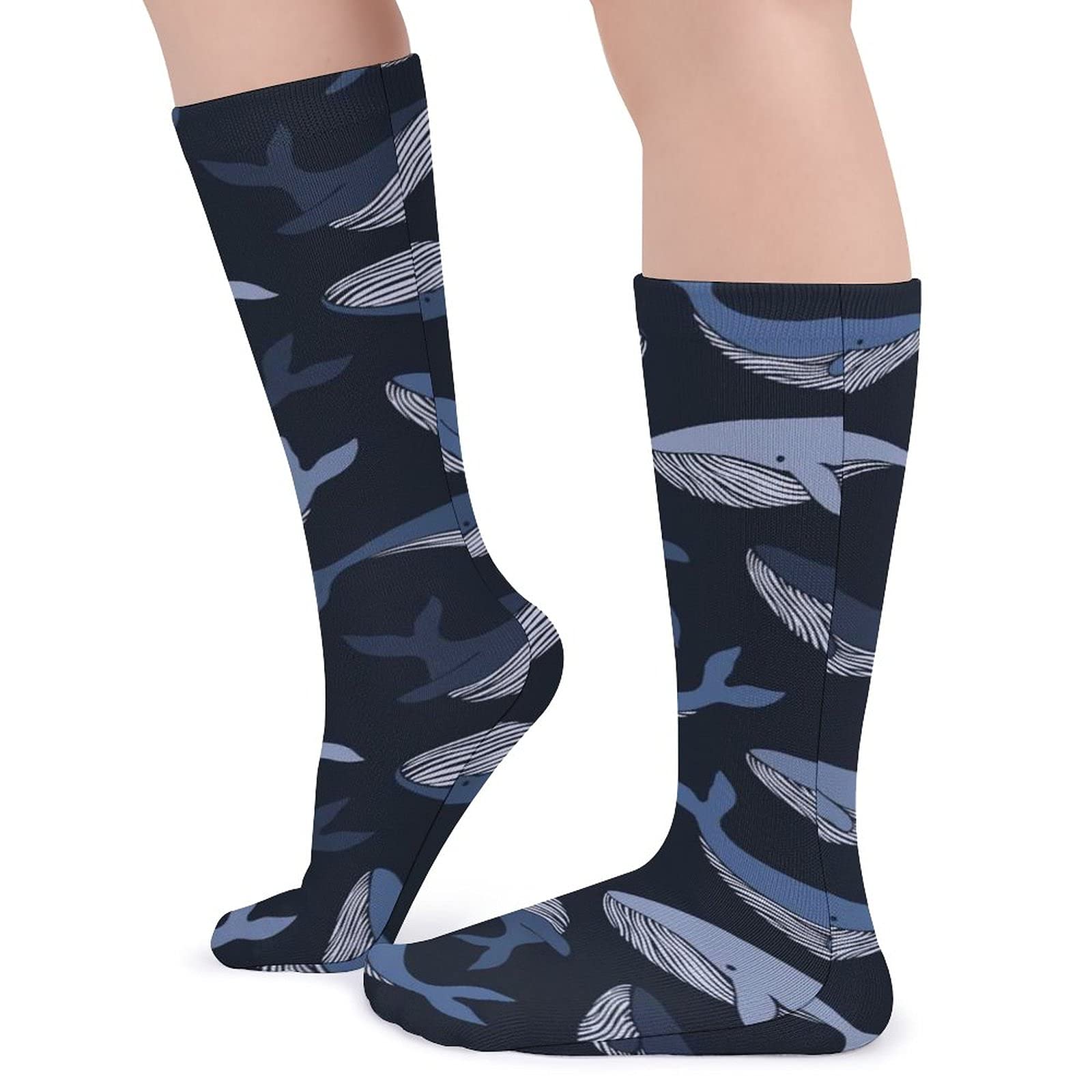 Shark Whale Women's Knee High Sports Socks - Warm Athletic Tights for Running, Yoga & Winter Outdoor Activities