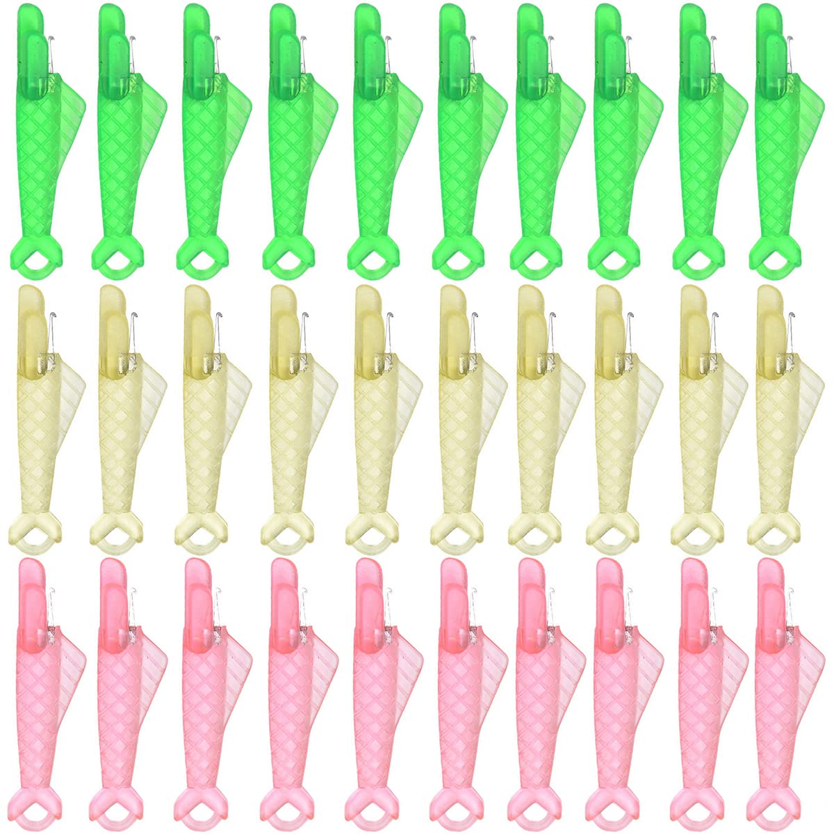 30 Pcs Fish Type Sewing Machine Needle Threaders - Quick & Automatic Loop Threading Tool for Sewing Machines (3 Colors) - Perfect for Quilting, Embroidery & Home DIY Projects