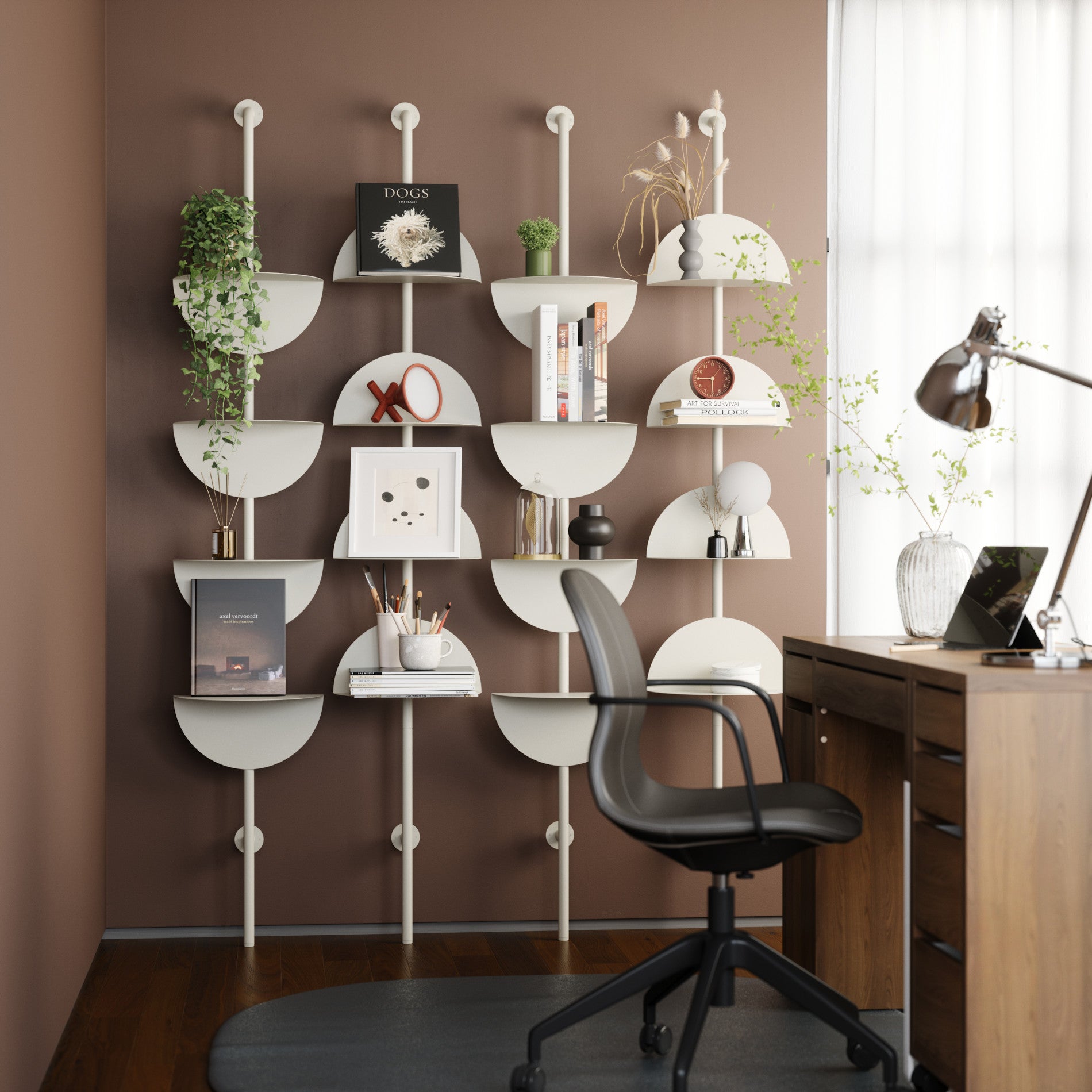 Adjustable Standing Shelf - Sturdy & Space-Saving Storage Organizer for Home Office, Kitchen, or Bathroom | Perfect for Books, Plants & Decor Items