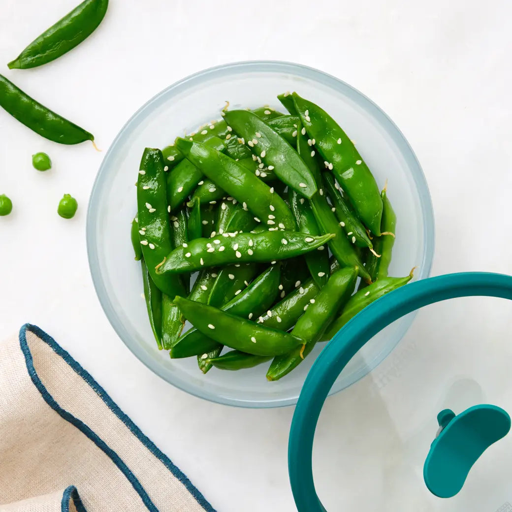 How to Microwave Sugar Snap Peas - Quick & Easy Recipe for Tender Crisp Peas - Perfect for Healthy Snacks, Salads & Side Dishes