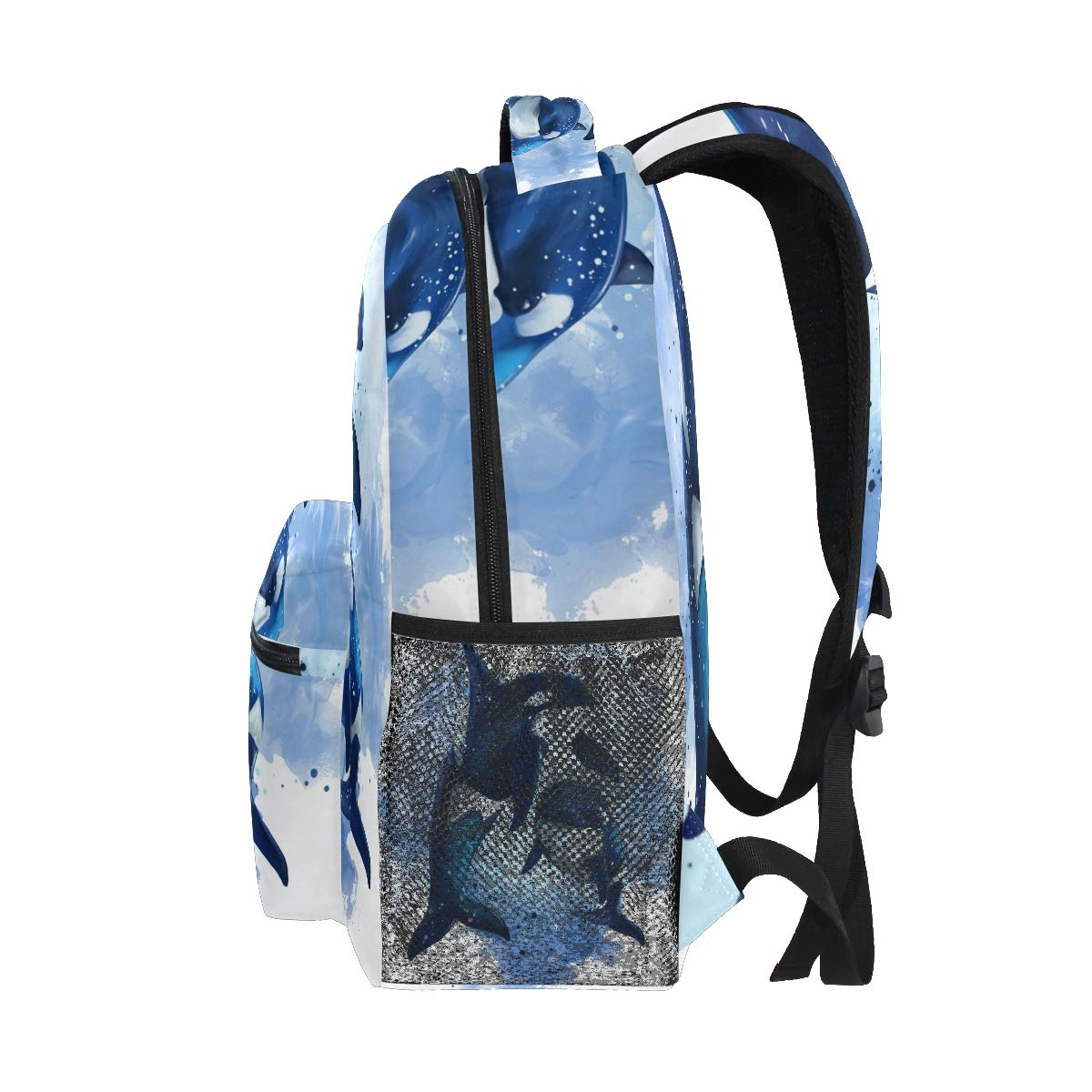 AUUXVA Kids Backpack with Killer Whale Design - Waterproof School Shoulder Bag for Boys & Girls, Large Capacity Bookbag for Elementary Students & Teens - Perfect for School, Travel, and Daily Use
