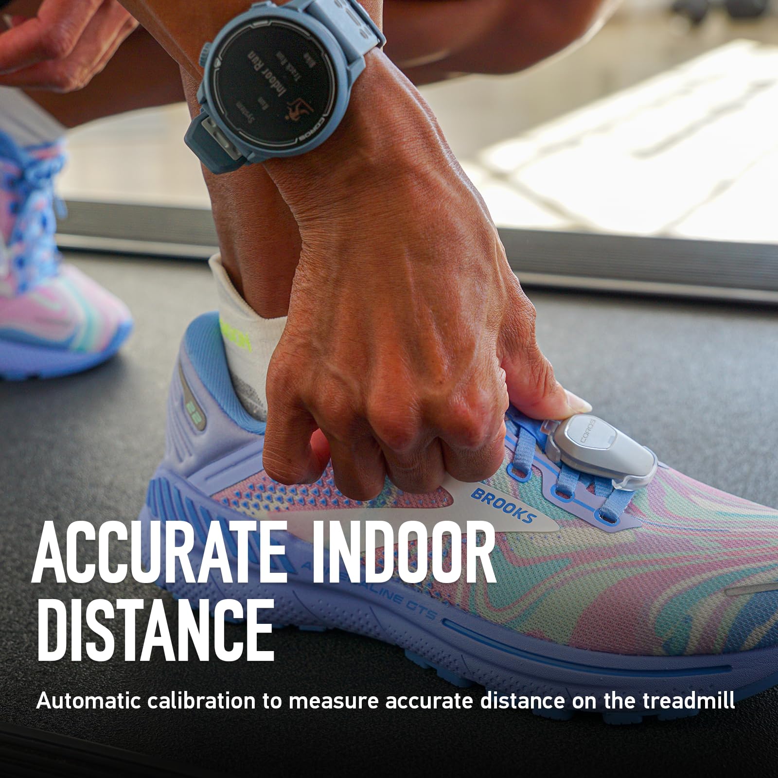 COROS POD 2 Running Sensor - Accurate Indoor & Treadmill Distance Tracker | Real-Time Pace Monitor | GPS Data Enhancer | Shoe/Waistband Clip | Compatible with COROS Watches | Perfect for Runners, Gym Workouts & Indoor Training