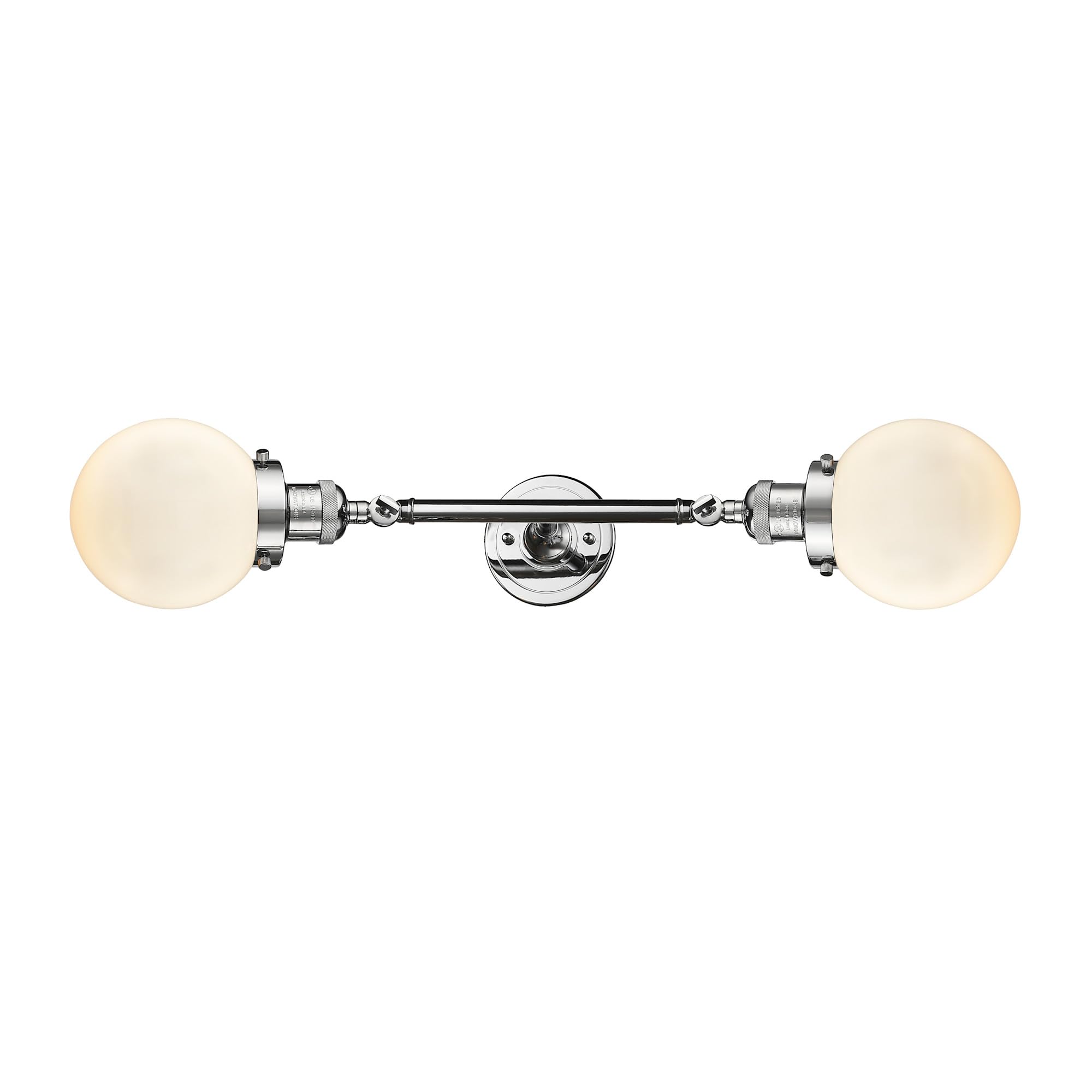 Innovations 208-BB-G204-6 2-Light Bathroom Vanity Light Fixture in Brushed Brass - Perfect for Modern Bathrooms, Powder Rooms & Spa-Like Retreats