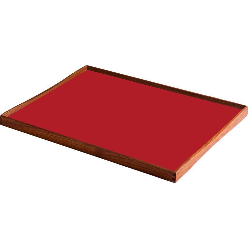 Finn Juhl Reversible Turning Tray - Small Black Desert/Kimono Red Serving Table for Living Room, Dining Room & Coffee Table Decor