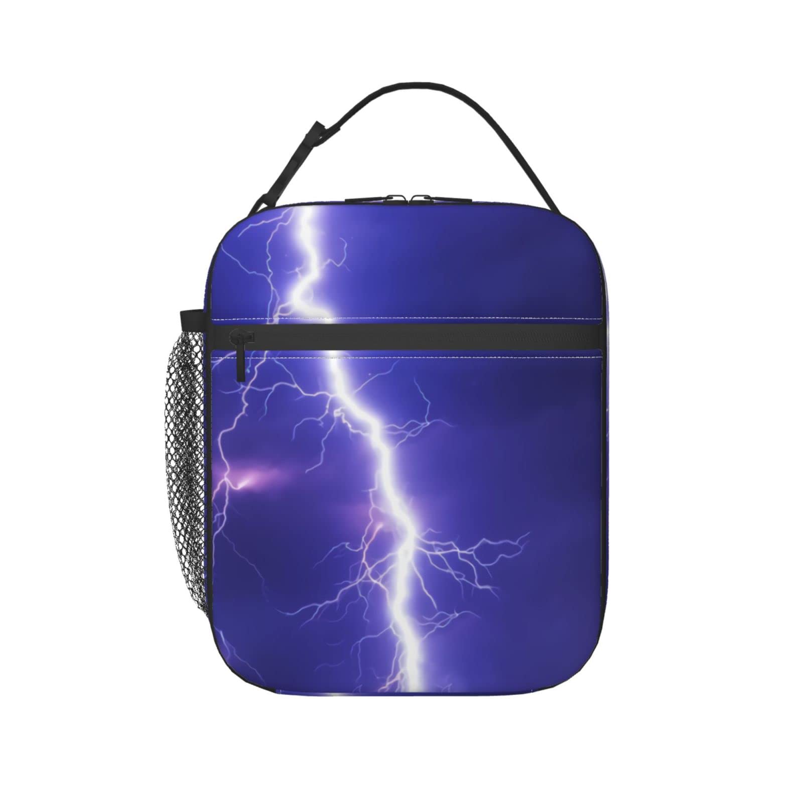 ZBDSKLEX Insulated Lunch Bag with Natural Lightning Pattern - Leakproof Cooler Tote for Picnic, Camping, Work & School - Thermal Lunchbox for Women & Men, Perfect for Office, Outdoor Activities & Daily Commute