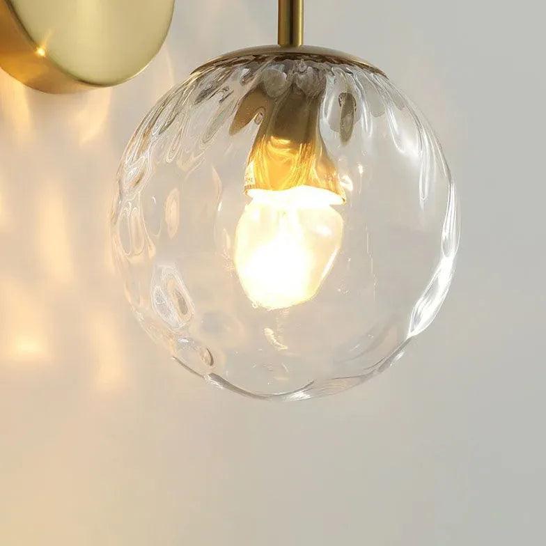 Clear Glass Sphere Wall Lights for Bedroom - Modern LED Night Light for Home Decor, Nursery, Living Room & Hallway