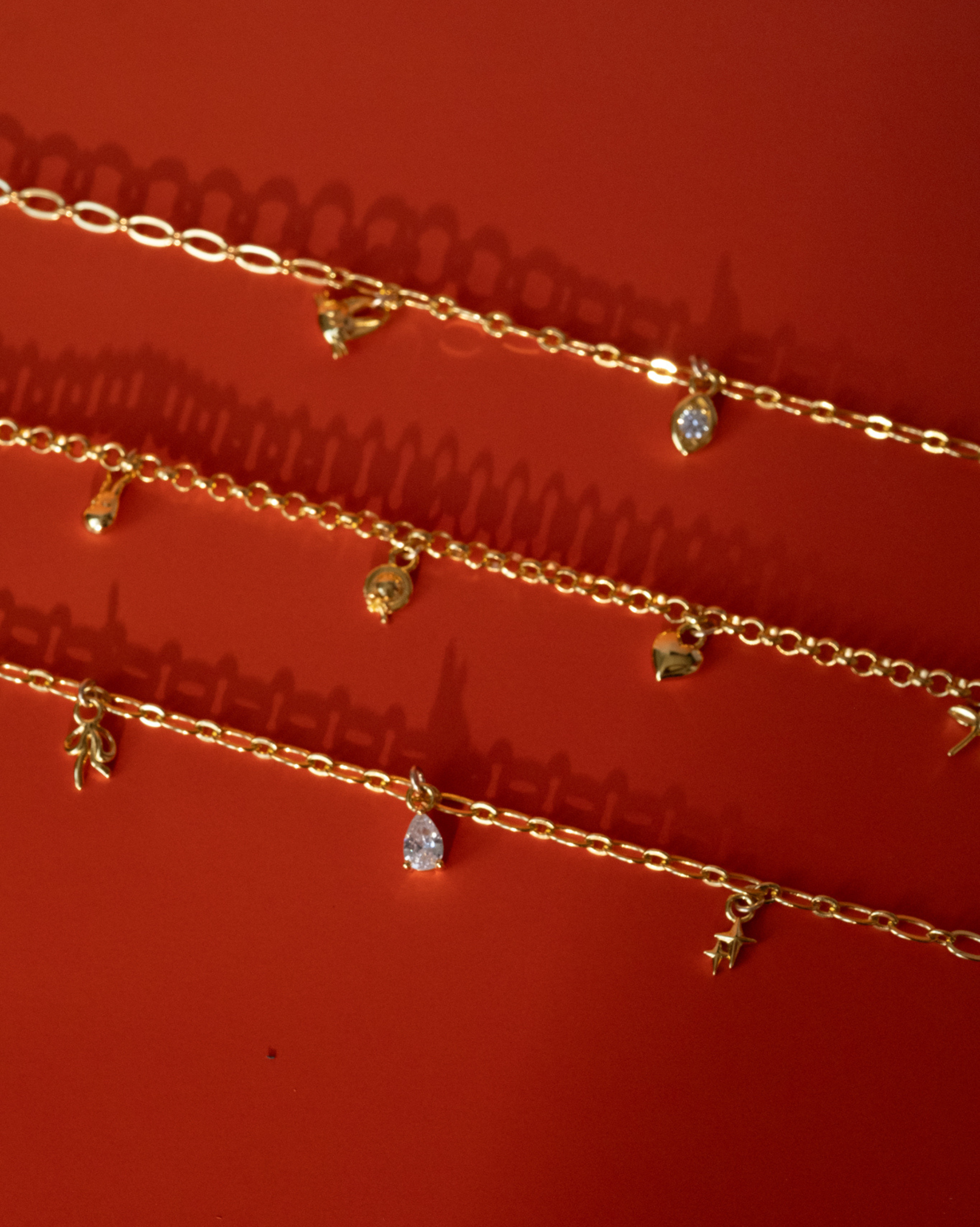 Rolo Charm Bracelet for Women - Elegant Gold & Silver Layered Chain Bracelet with Dainty Charms - Perfect for Gifts, Parties, and Everyday Wear