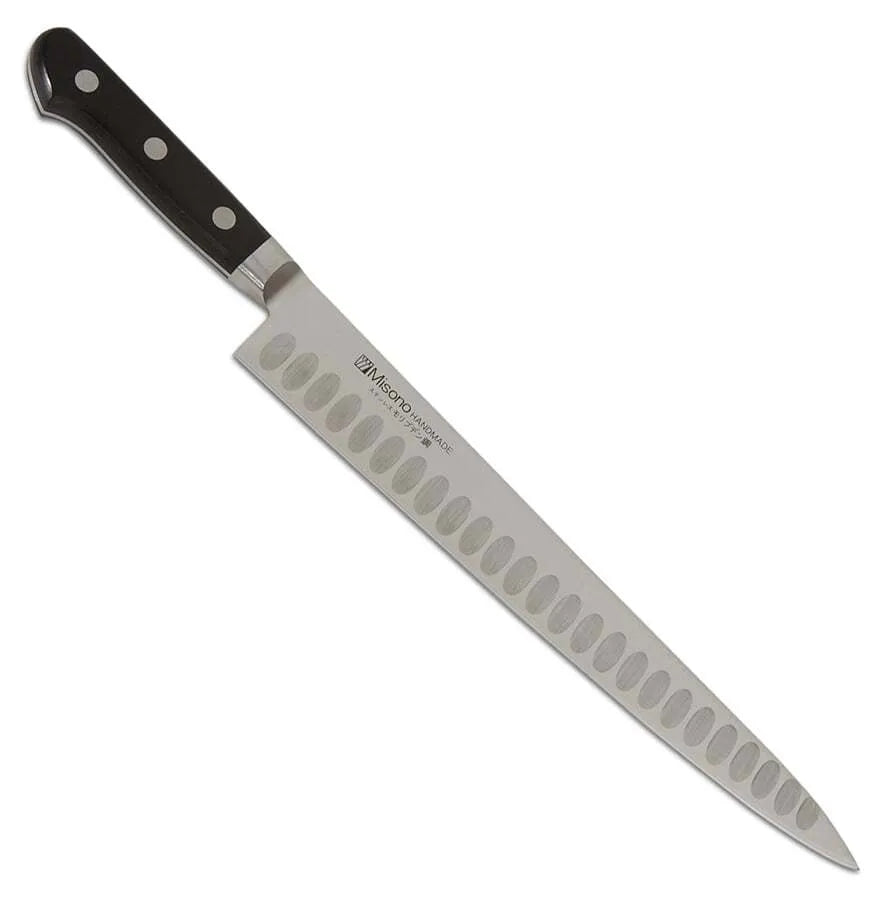 Misono Molybdenum Steel Hollow Ground Slicer Knife - Professional Japanese Chef Knife for Sushi, Meat & Vegetables - Perfect for Home Kitchens & Restaurant Use