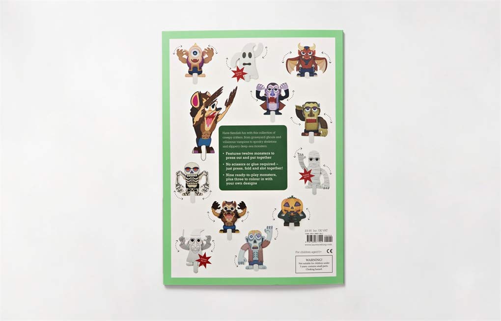 Make & Move: Monsters - 12 DIY Paper Puppets for Kids to Press Out & Play | Fun Creative Craft Activity for Birthday Parties & Classroom Projects