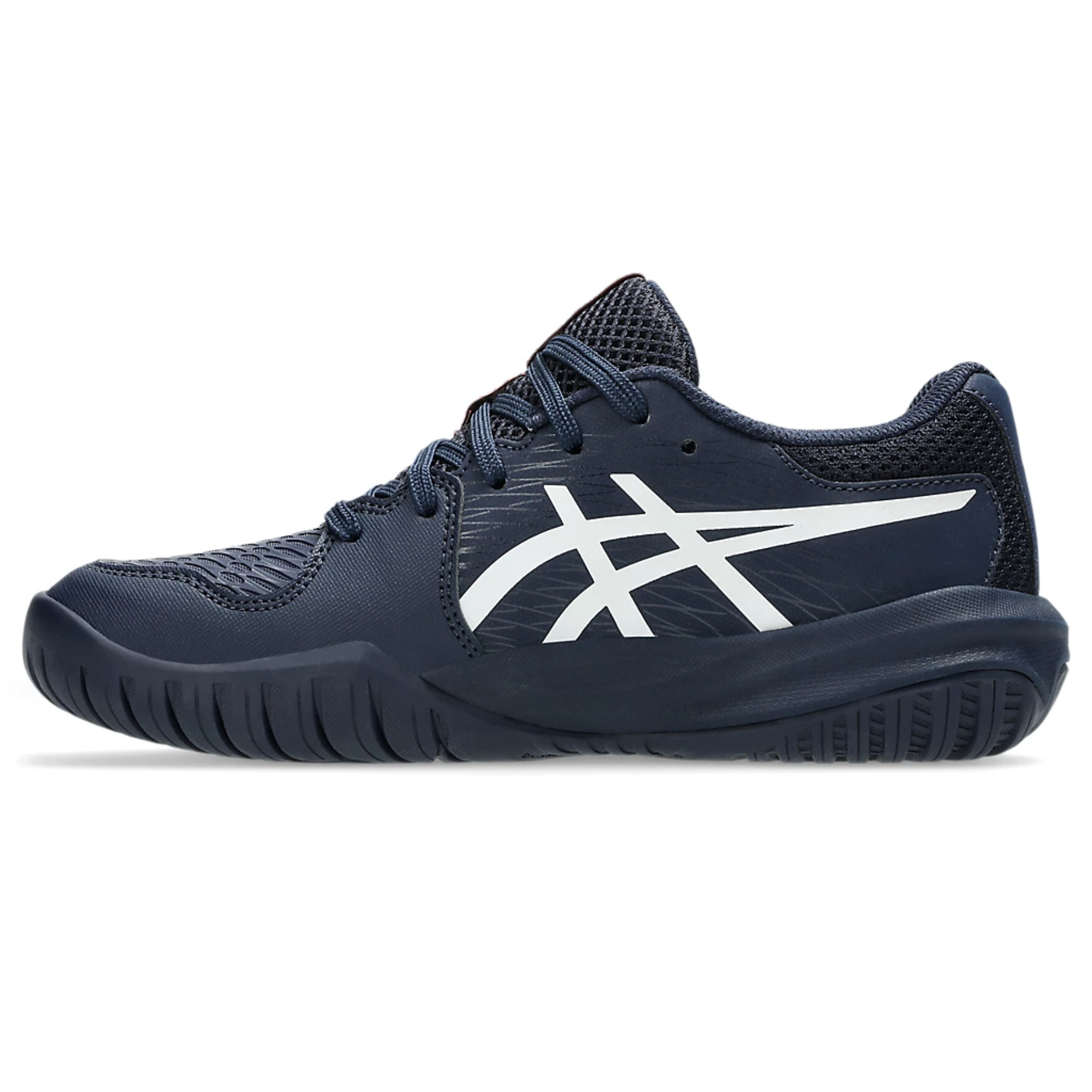 ASICS Gel Resolution X Kids Tennis Shoes - Midnight/White - Lightweight & Durable for Junior Players - Perfect for Court Training & Matches