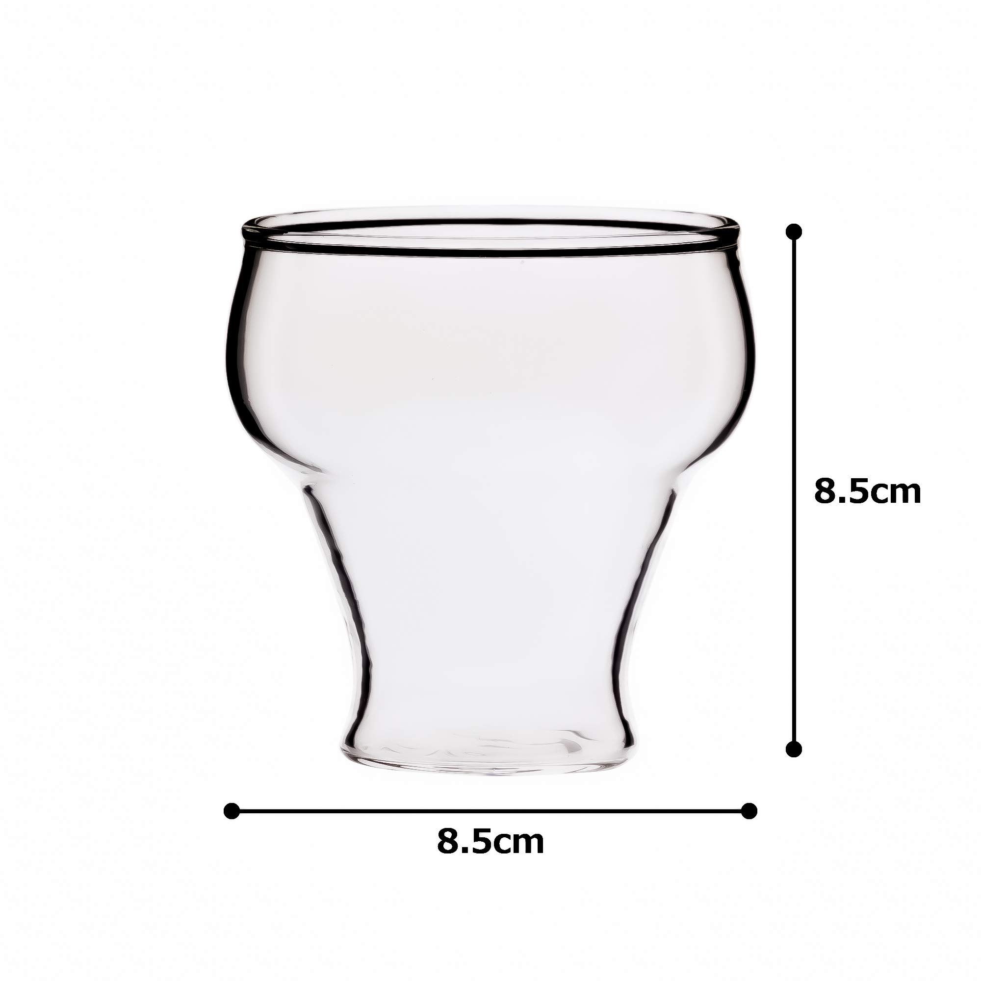 TAMAKI 280ml Heat Resistant Glass Tumbler - Transparent Insulated Cup for Hot/Cold Beverages - Perfect for Coffee, Tea, Smoothies & Office Use