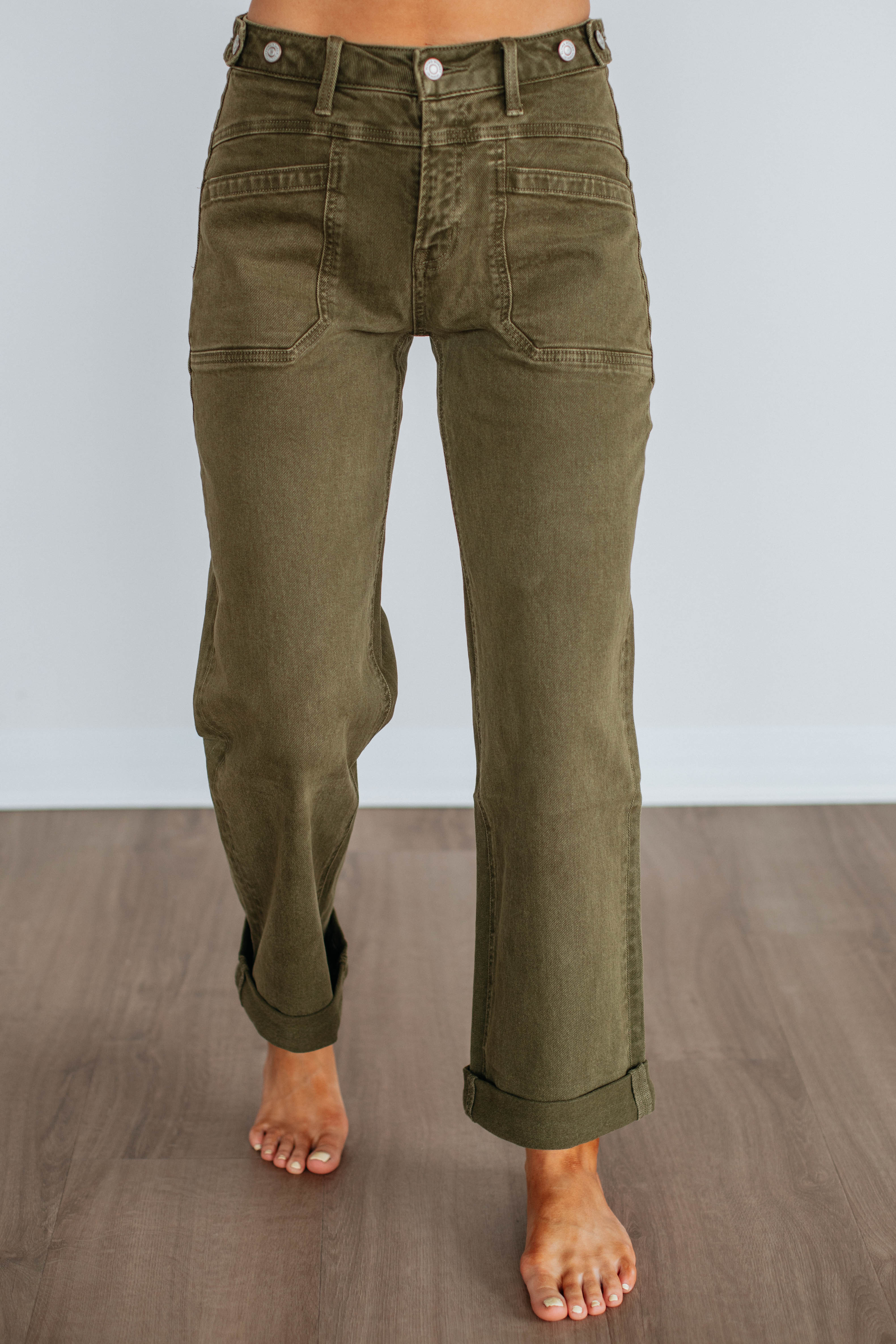 Dayna Flying Monkey Jeans for Women - Dark Olive Wash High Waisted Skinny Denim | Perfect for Casual Outfits, Date Nights & Office Wear