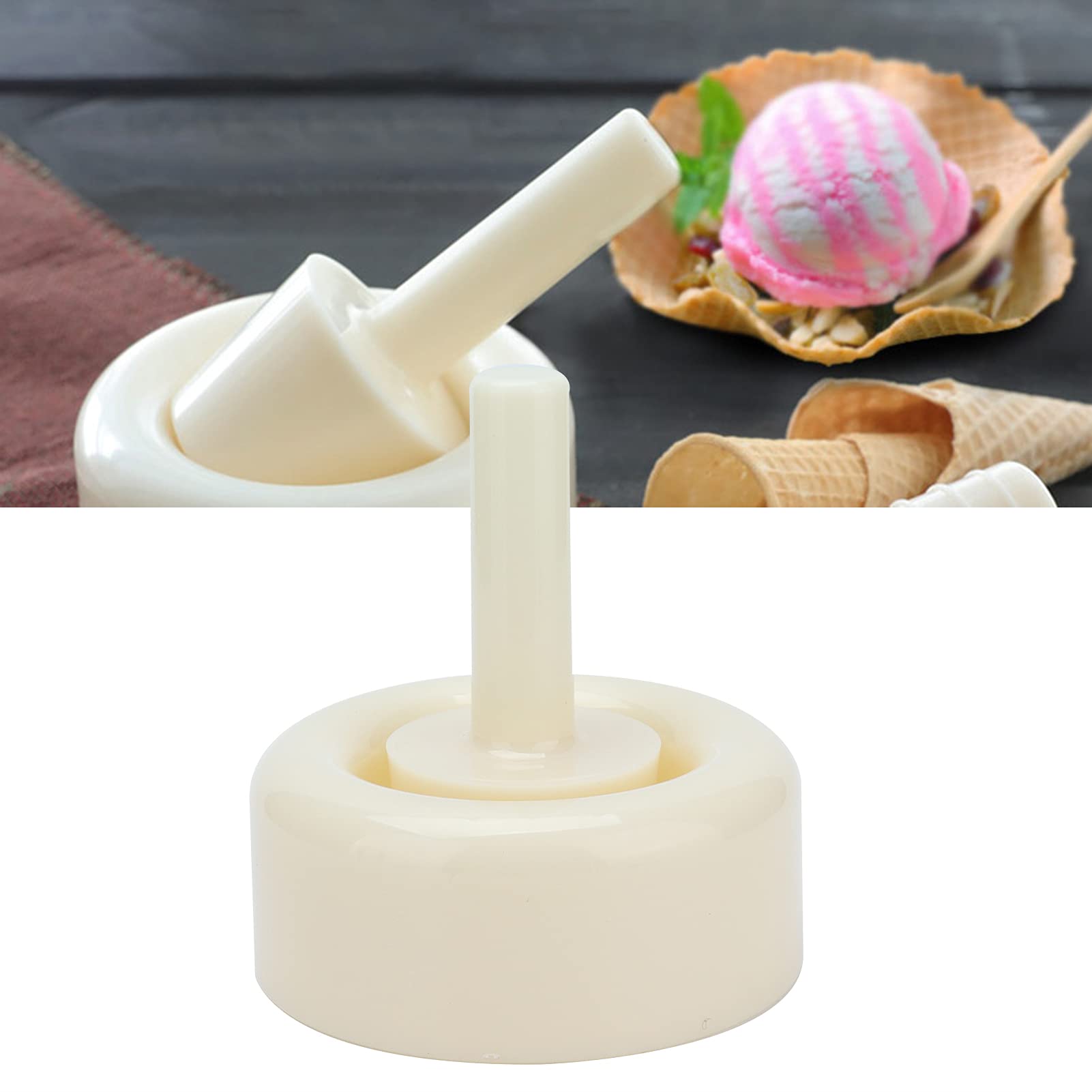 Crispy Waffle Cone Maker Kit - Plastic Ice Cream Cone Roller & Egg Roll Forming Tool for DIY Homemade Waffle Cones | Perfect for Kitchen, Dessert Shops & Ice Cream Parlors