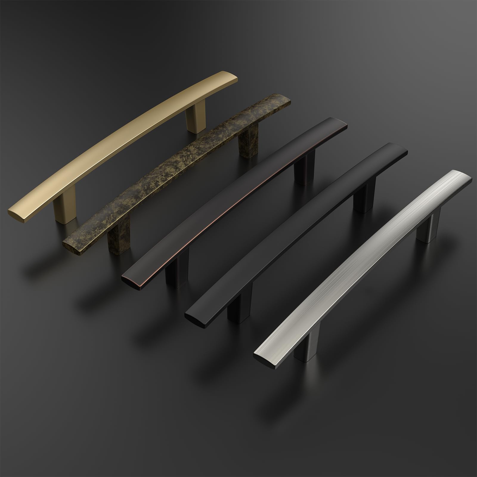 HomDIY 3 Inch Brushed Nickel Cabinet Handles - 25 Pack Modern Arch Drawer Pulls for Kitchen, Bathroom, Cupboard & Dresser - Durable Zinc Alloy Hardware (Perfect for Cabinet Upgrades & Home Renovation Projects)