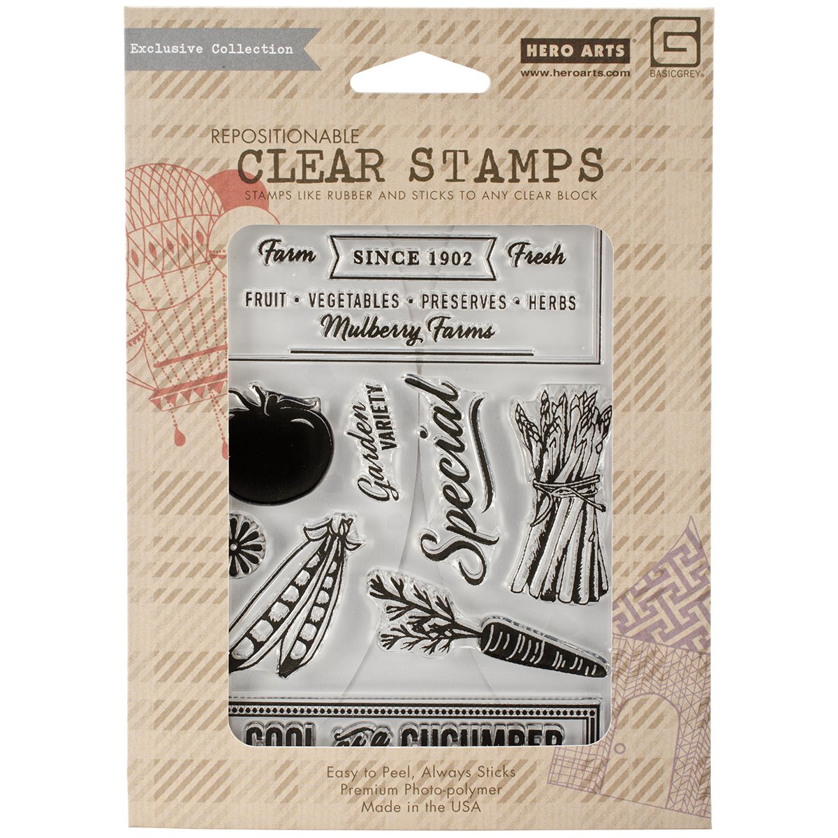 Hero Arts Herbs and Honey Stamps - Cool as a Cucumber Clear Stamps for Card Making, Scrapbooking & DIY Crafts | Perfect for Greeting Cards, Journals & Home Decor