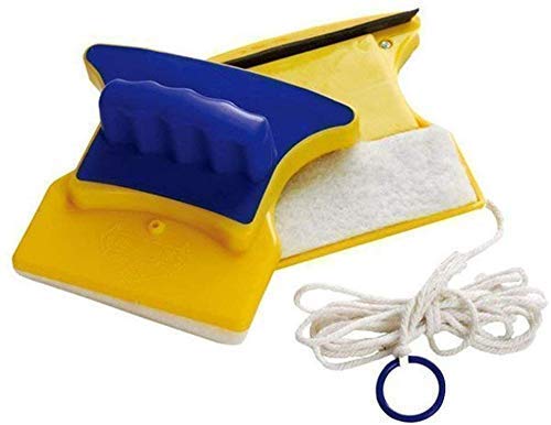 Rokzo Magnetic Window Cleaner - Double-Sided Glass Cleaning Tool with 2 Extra Cleaning Pads - Squeegee & Washing Equipment for Home & Office Use - Perfect for High Windows, Glass Doors, and Skylights
