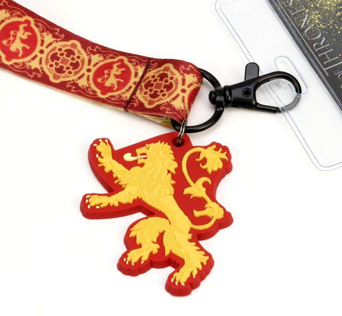 Game of Thrones Lanyard Gift Set - Iron Throne, Lannister, Stark & Targaryen House Badges | Perfect for Conventions, Cosplay, ID Cards & Keychains