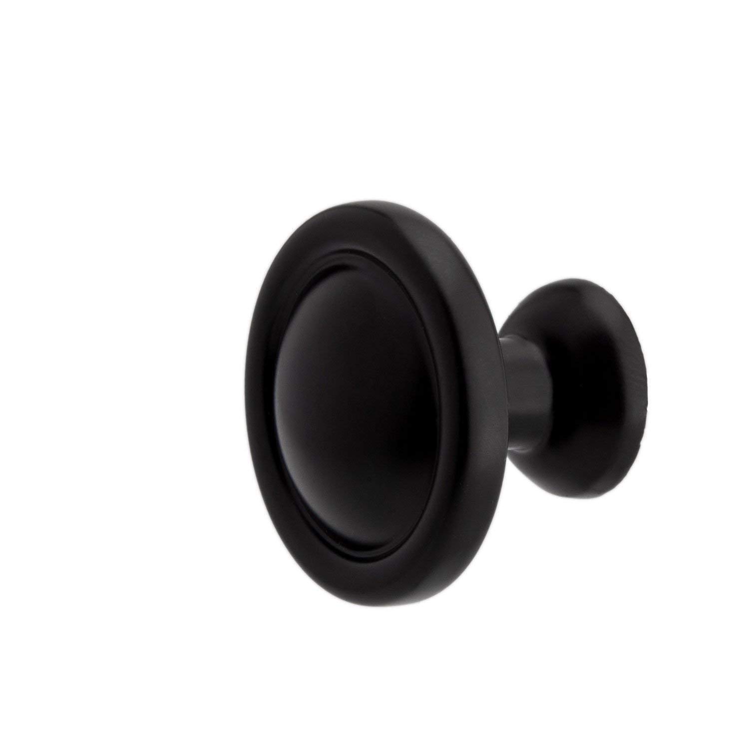10-Pack Black Cabinet Door Knobs - 30mm Round Ball Hardware for Kitchen, Bathroom & Dresser Drawers - Durable Cupboard Pulls & Drawer Handles for Home Furniture Upgrade (Perfect for Modern Cabinets & DIY Projects)