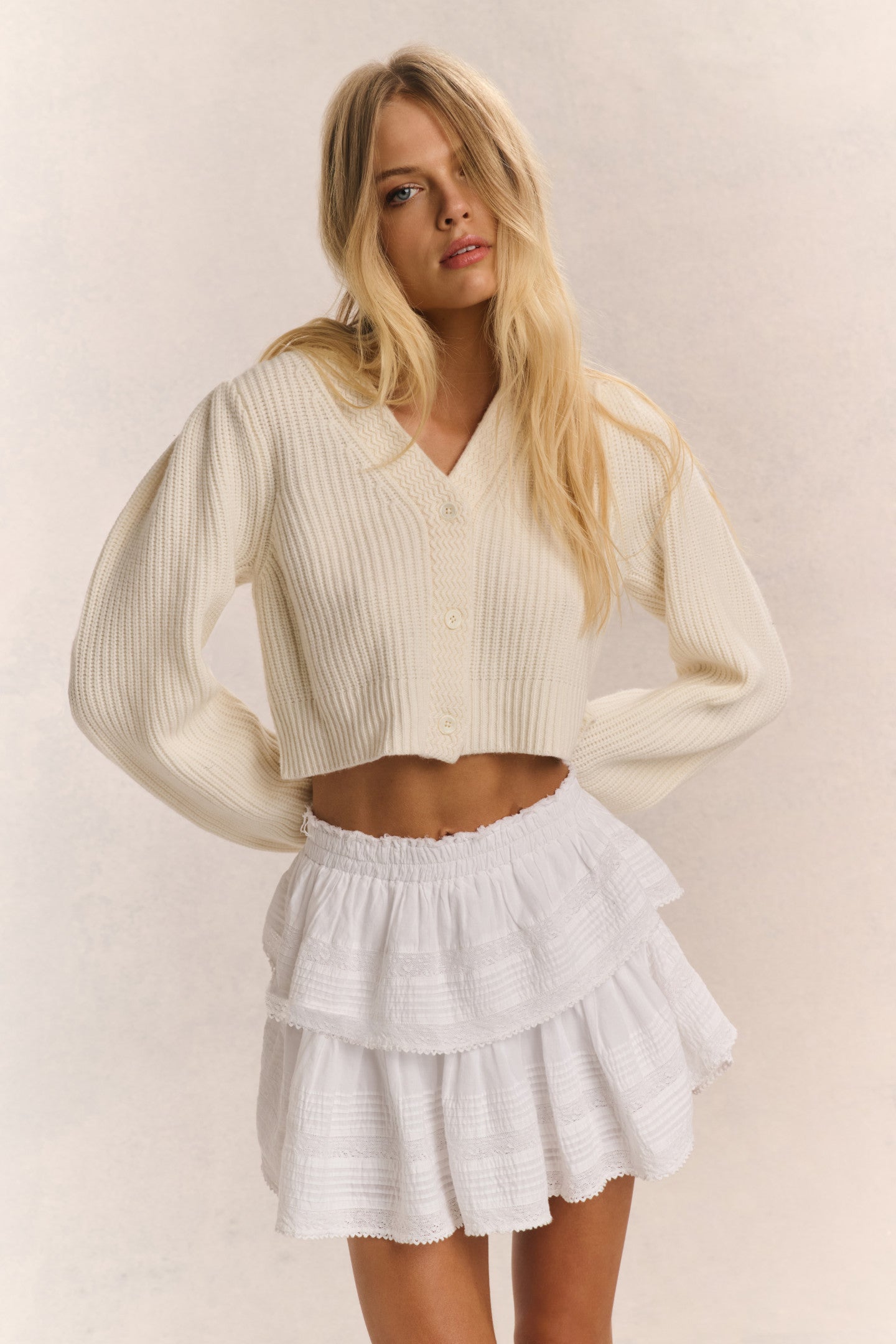 Avignon V Neck Crop Cardigan for Women - Soft Chunky Knit Open Front Sweater - Perfect for Fall, Winter & Layering Outfits