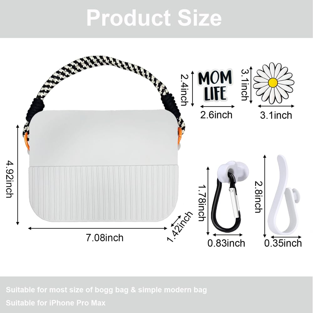Premium Phone Holder Bag & Key Holder Set - Universal Fit for All Sizes, Cute Charms for Silicone Handbags | Perfect for Women's Fashion Accessories, Travel Organizer & Everyday Essentials