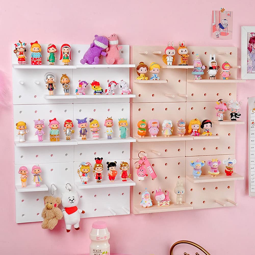 DIY Wall Shelves 8.7 Inch - No Drill Damage-Free Kawaii Floating Shelves for Bedroom, Dorm & Balcony - Multi-Layer Easy Assembly Wall Storage Rack for Teen Girls (White) | Perfect for Organizing Books, Plants & Decorative Items