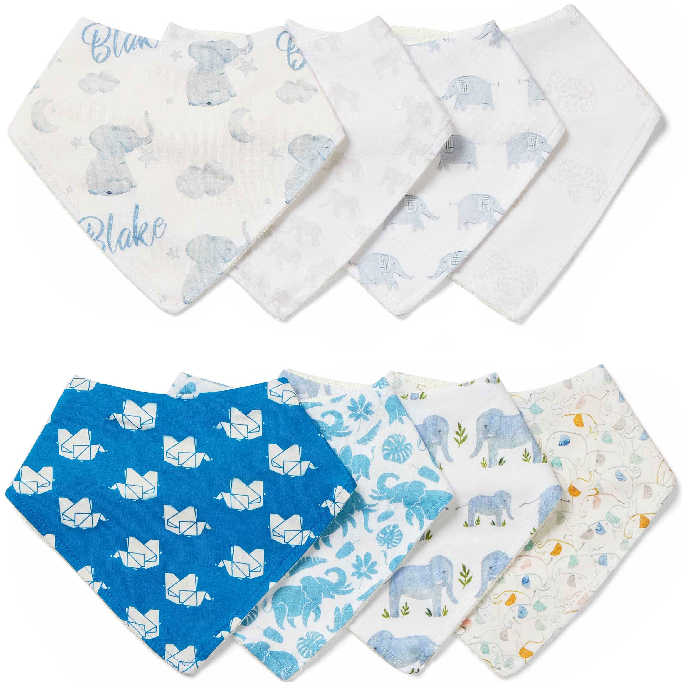 TotAha SuperSoft Baby Bandana Drooling Bibs - Organic Bamboo & Cotton, Ultra Absorbent & Waterproof Lining for Mess-Free Feeding | Perfect for Teething, Drooling & Mealtime - 3 Pack (Grey, Blue, Pink)