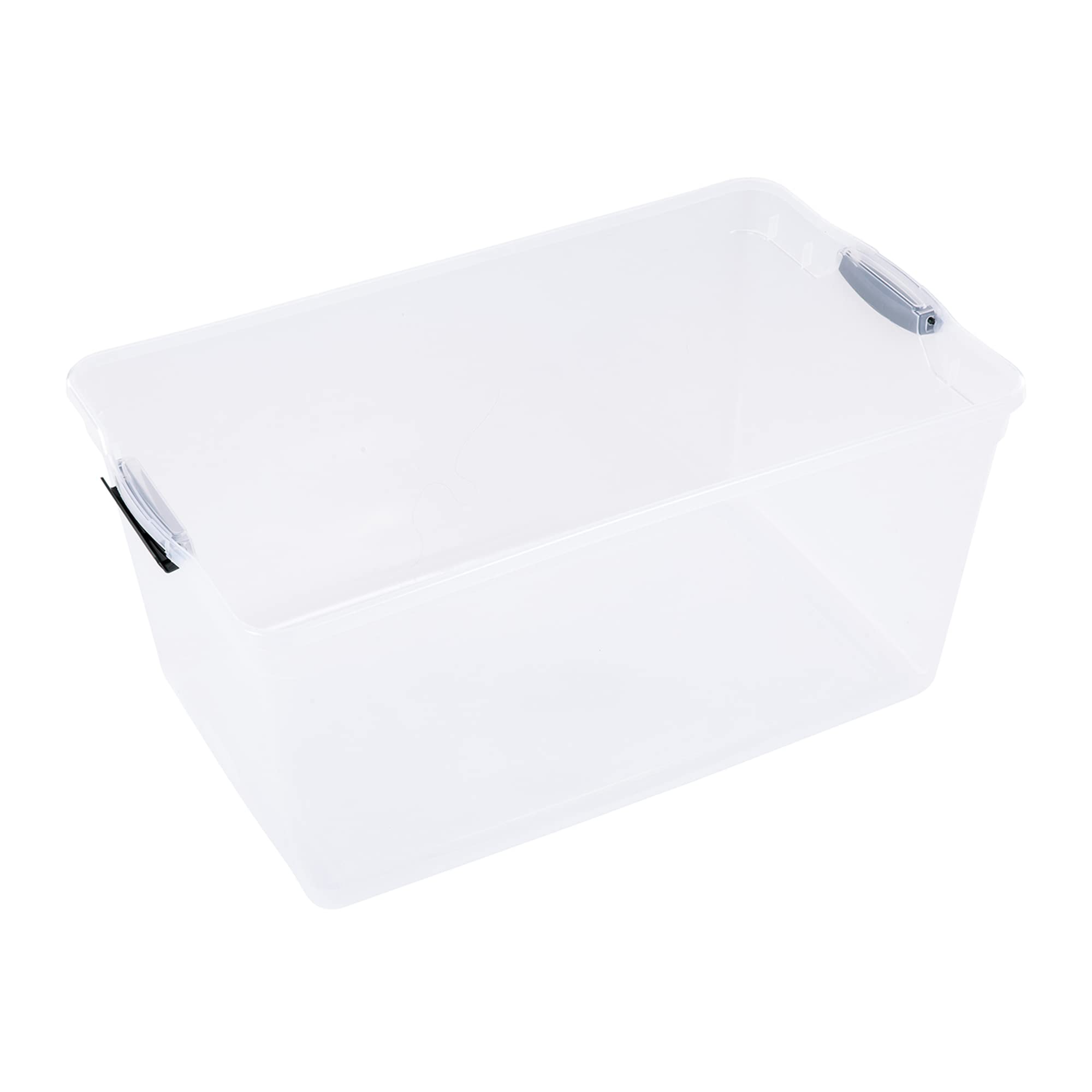 Rubbermaid Clear Plastic Holiday Storage Bins with Latching Lids & Handles - 4 Pack Organizer Totes for Christmas Decorations, Seasonal Items & Office Supplies - Perfect for Home Storage, Garage Organization & Workplace Use