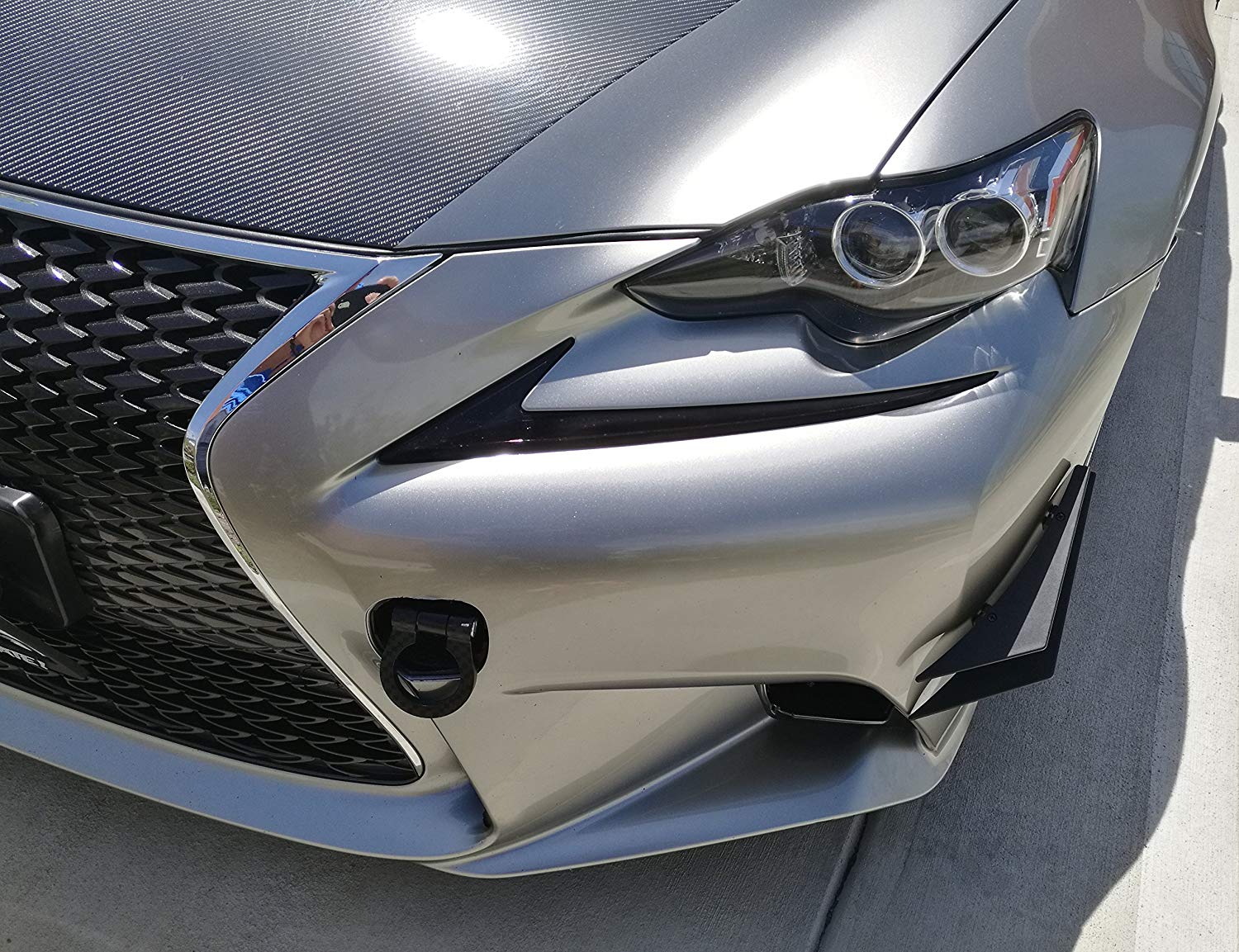 4PCS Universal Black Front Bumper Canard & Body Diffuser Fins - Aerodynamic Car Styling Accessories for Sports Cars, Tuner Vehicles & Performance Upgrades - Perfect for Street Racing & Car Shows
