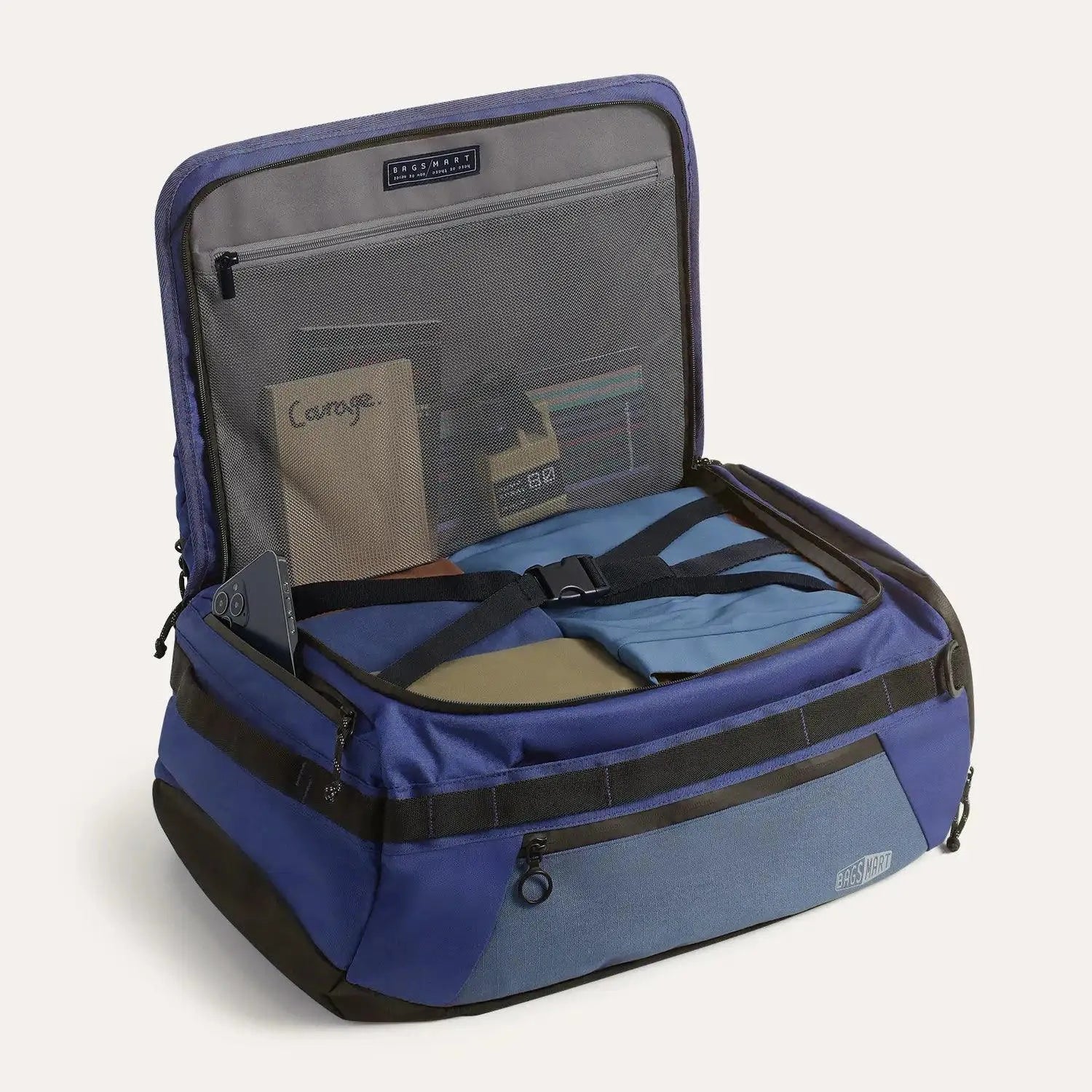Paz 43L Duffle Backpack - Waterproof Travel Duffel Bag with Shoulder Strap for Gym, Camping & Weekend Getaways