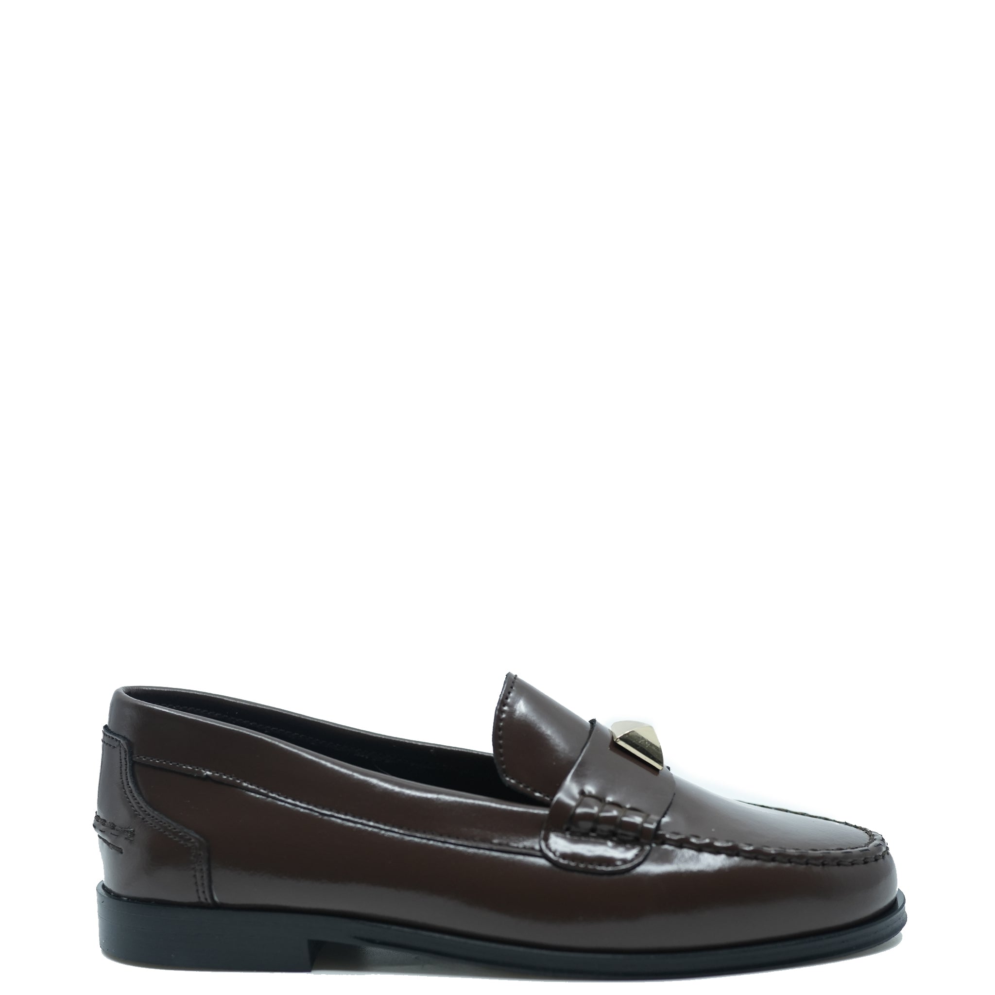 Blublonc Roman Stud Almond Toe Loafer Shoes for Men - Classic Comfort Slip-On Loafers for Business, Casual & Office Wear