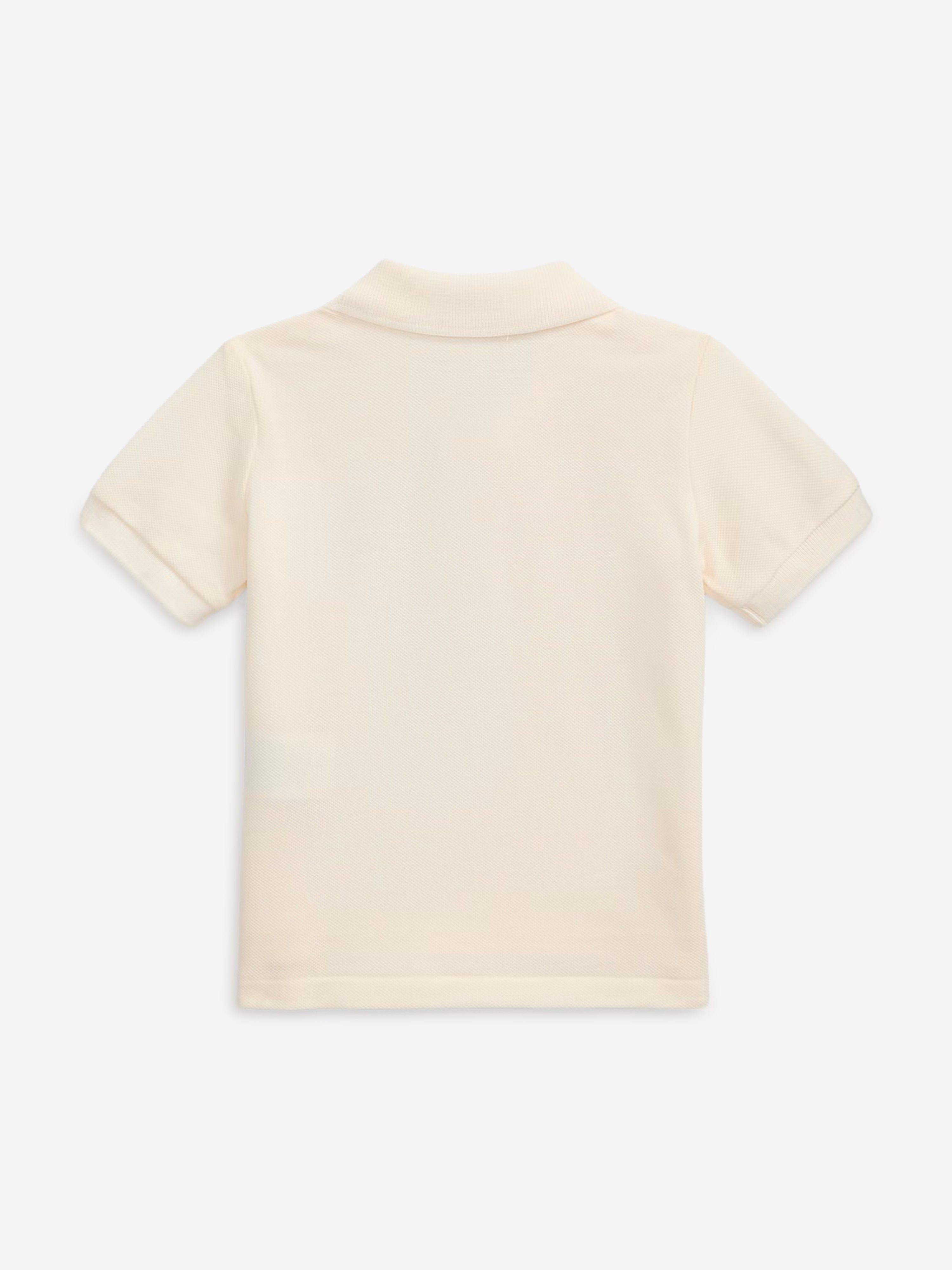 Baby Boys Bear Polo Shirt in Ivory - Cute Casual Outfit for Toddlers & Infants - Perfect for Playdates, Family Photos & Everyday Wear