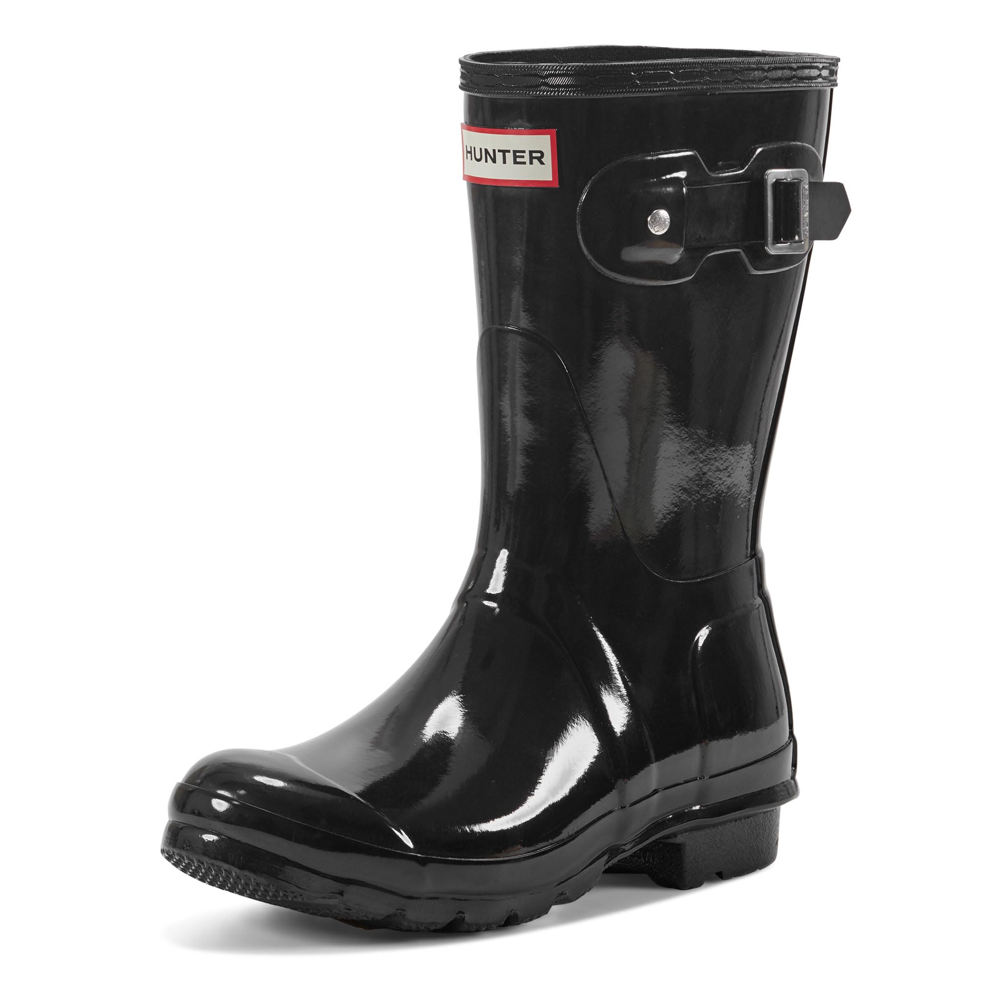Hunter Women's Original Short Gloss Rain Boots - Waterproof Chelsea Rain Booties for Women - Fashionable Wet Weather Footwear for Walking, Gardening & Outdoor Activities