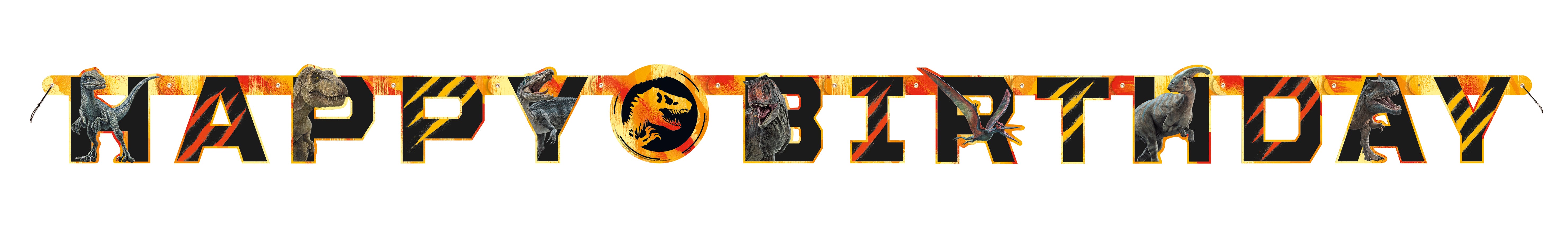 Large Jurassic World 3 Joint Banner - Premium Dinosaur Themed Party Decorations for Birthday, Movie Night & Themed Events