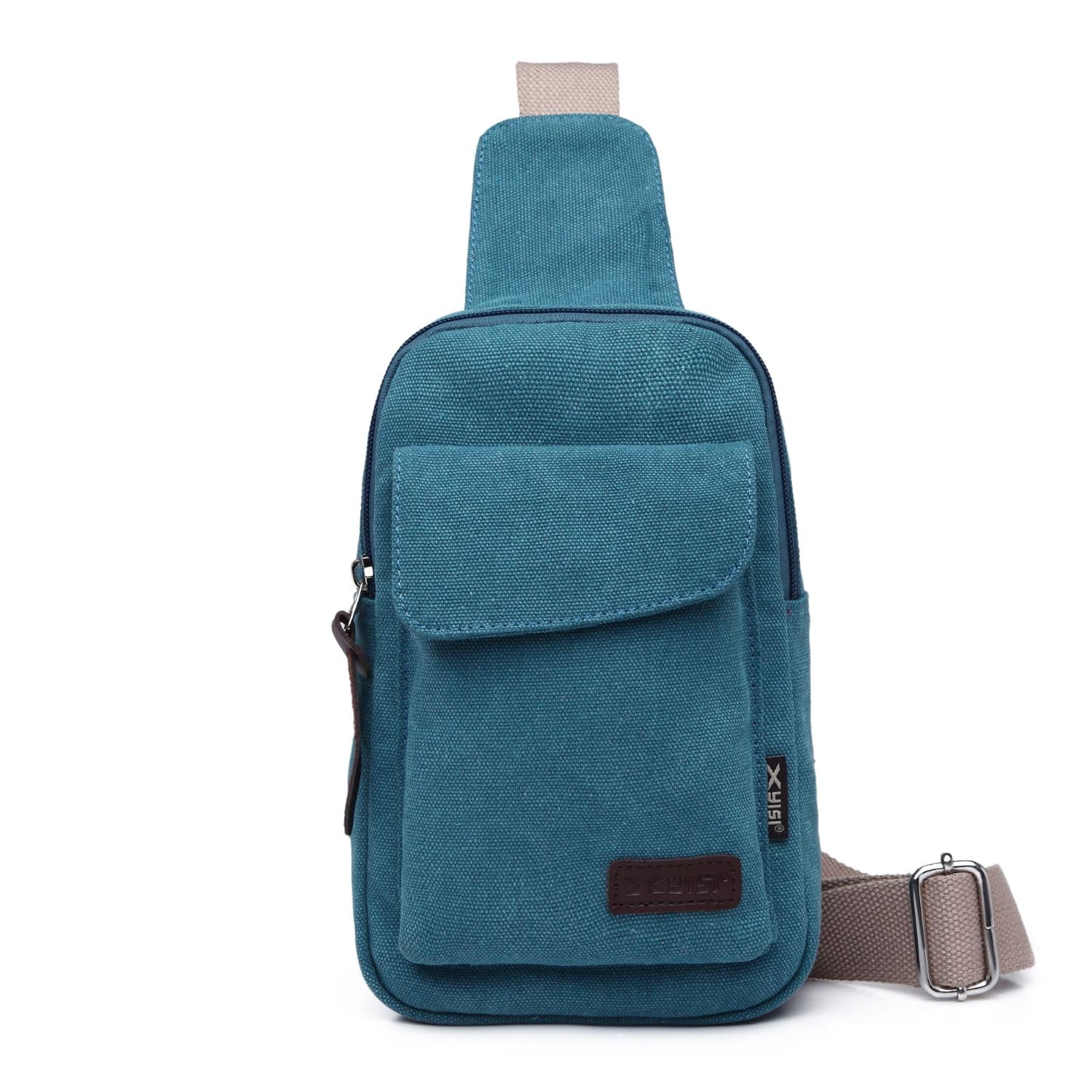 Wxnow Canvas Sling Bag - Crossbody Backpack for Women & Men, Lightweight Chest Bag for Travel, Hiking, and Daily Use