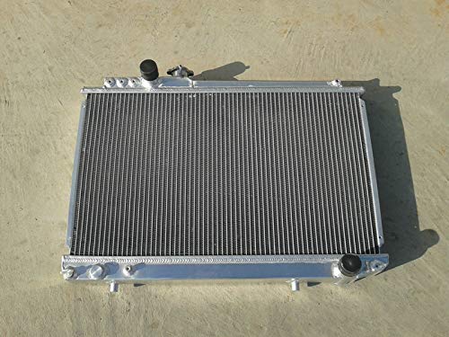 High-Performance Aluminum Radiator with Dual Fans for 1986-1992 Toyota Supra MK3 3.0L Turbo MT - Improved Cooling for Street Racing & Track Days