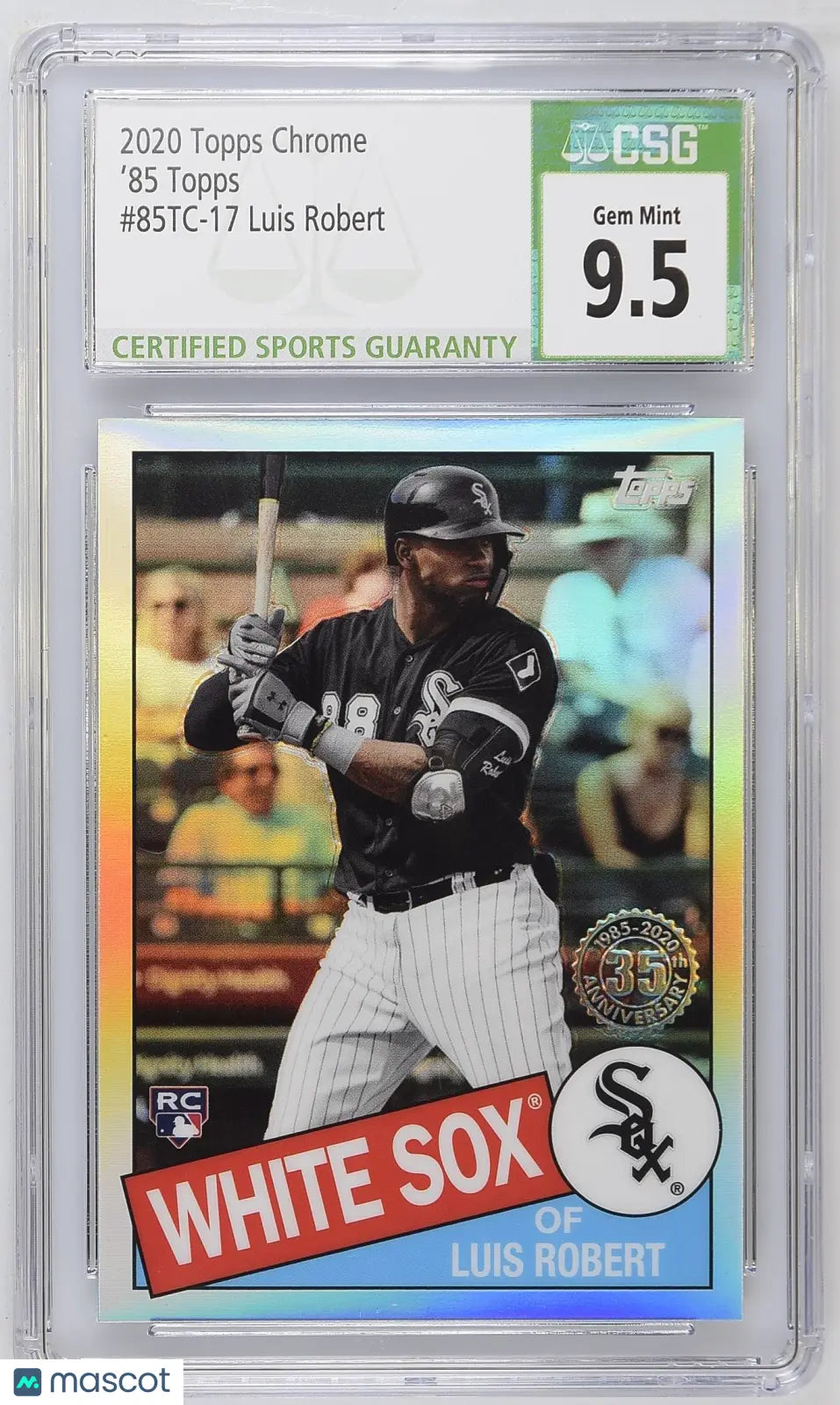 2020 Topps Chrome Baseball Luis Robert Rookie Card RC '85 Topps CSG 9.5 Mint - Perfect for Sports Collectors & Baseball Memorabilia Fans