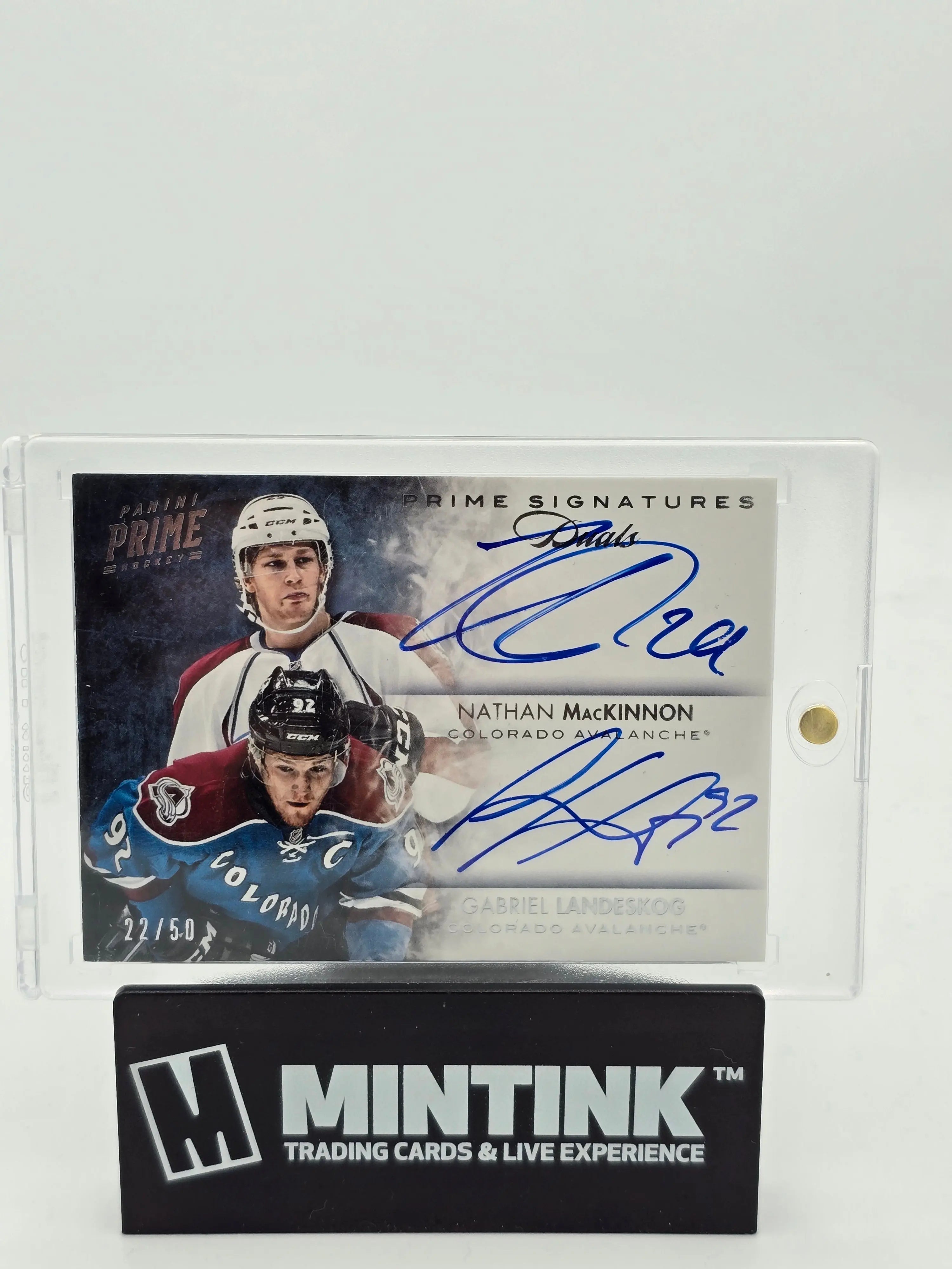 2013-14 Panini Prime Hockey Nathan MacKinnon & Gabriel Landeskog Dual Prime Signatures Autograph Card /50 - Rare Collectible for Hockey Fans & Sports Memorabilia Enthusiasts