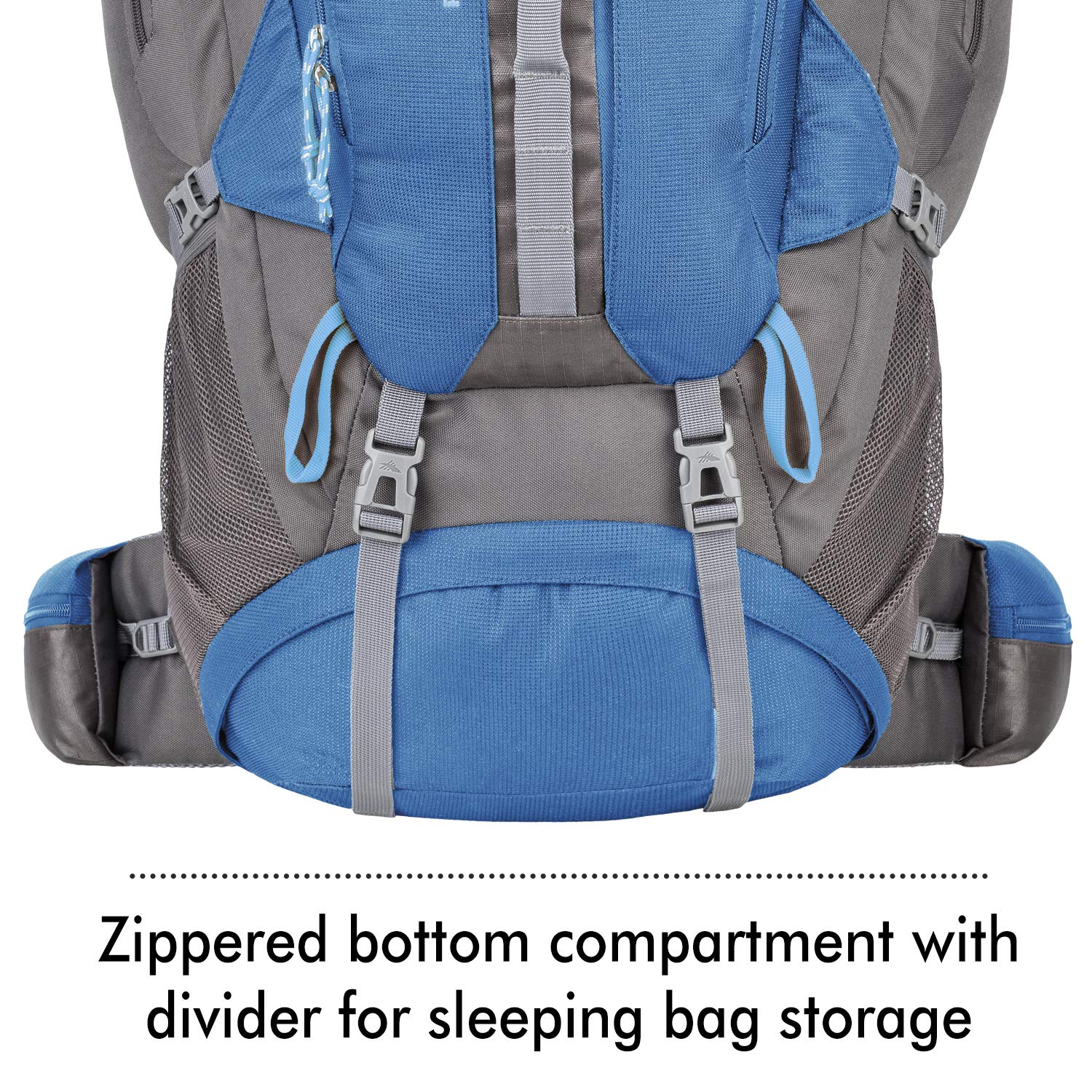 High Sierra Pathway 90L Internal Frame Hiking Backpack for Men & Women - Lightweight Water-Resistant Trekking Bag for Camping, Travel & Outdoor Adventures (Mineral/Slate/Glacier Color Options)