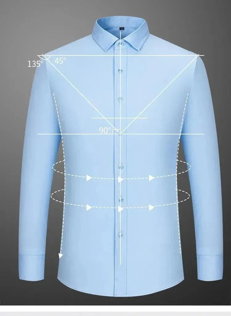 Premium Men's Formal Dress Shirt - Slim Fit Business Shirt for Office & Wedding - Classic White Button Down Oxford Shirt for Professional & Special Occasions