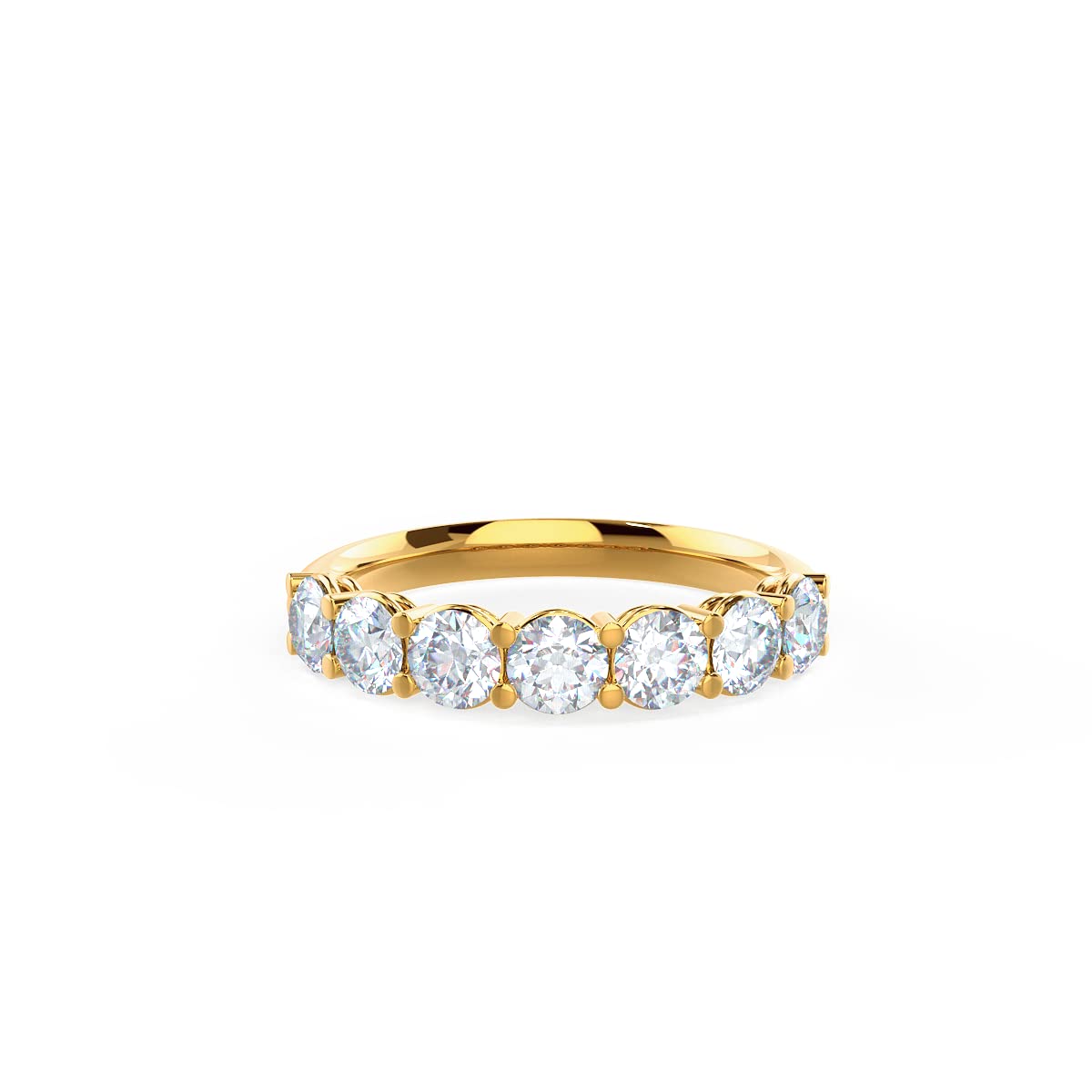 1.75Ct Moissanite Eternity Band Ring for Women - 14K White Gold Wedding & Anniversary Ring with 7 Claw-Set Stones (0.25Ct Each) | Elegant Jewelry Gift for Brides, Wives & Special Occasions